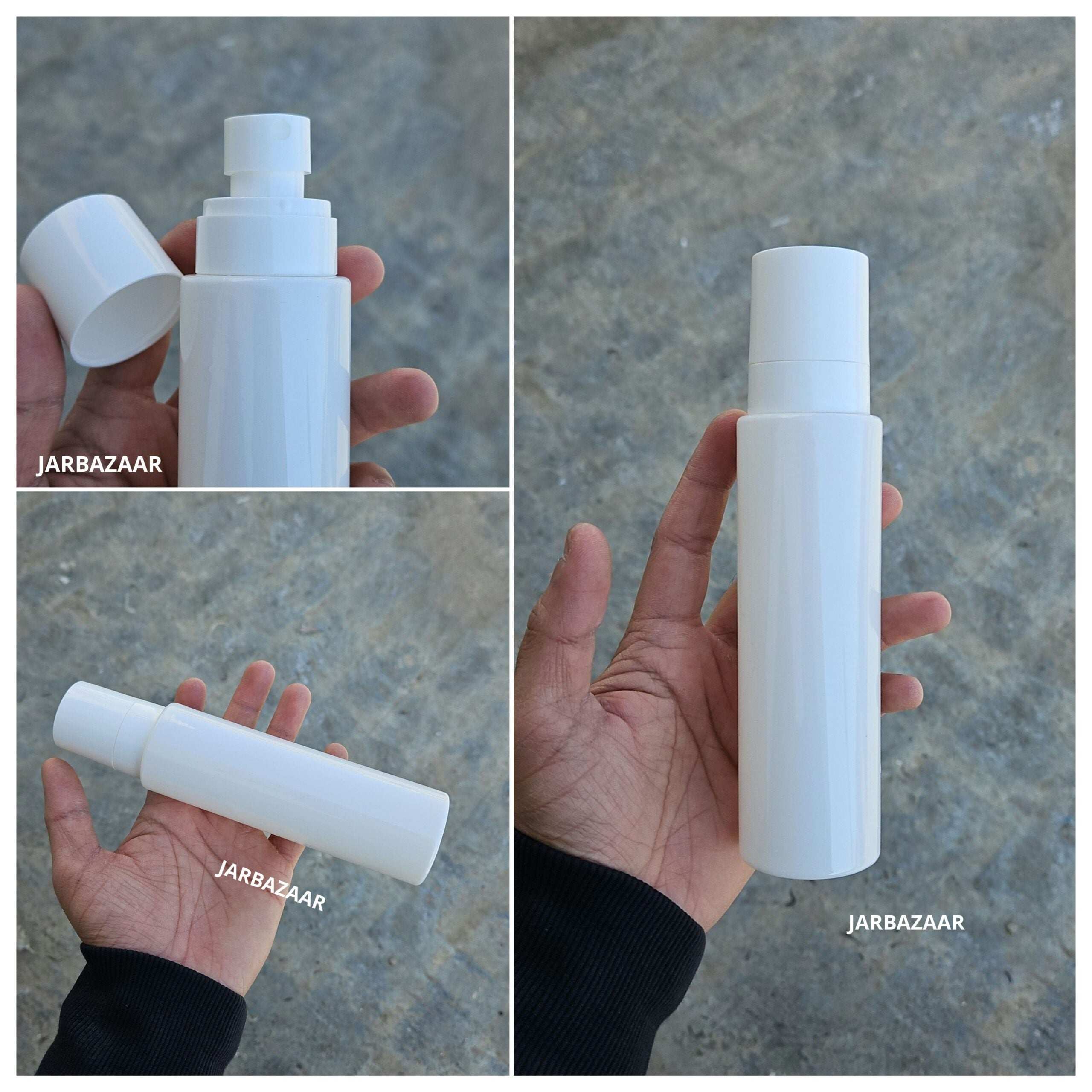200 ML White Pet Bottle (With Opaque Bold Spray Pumps)