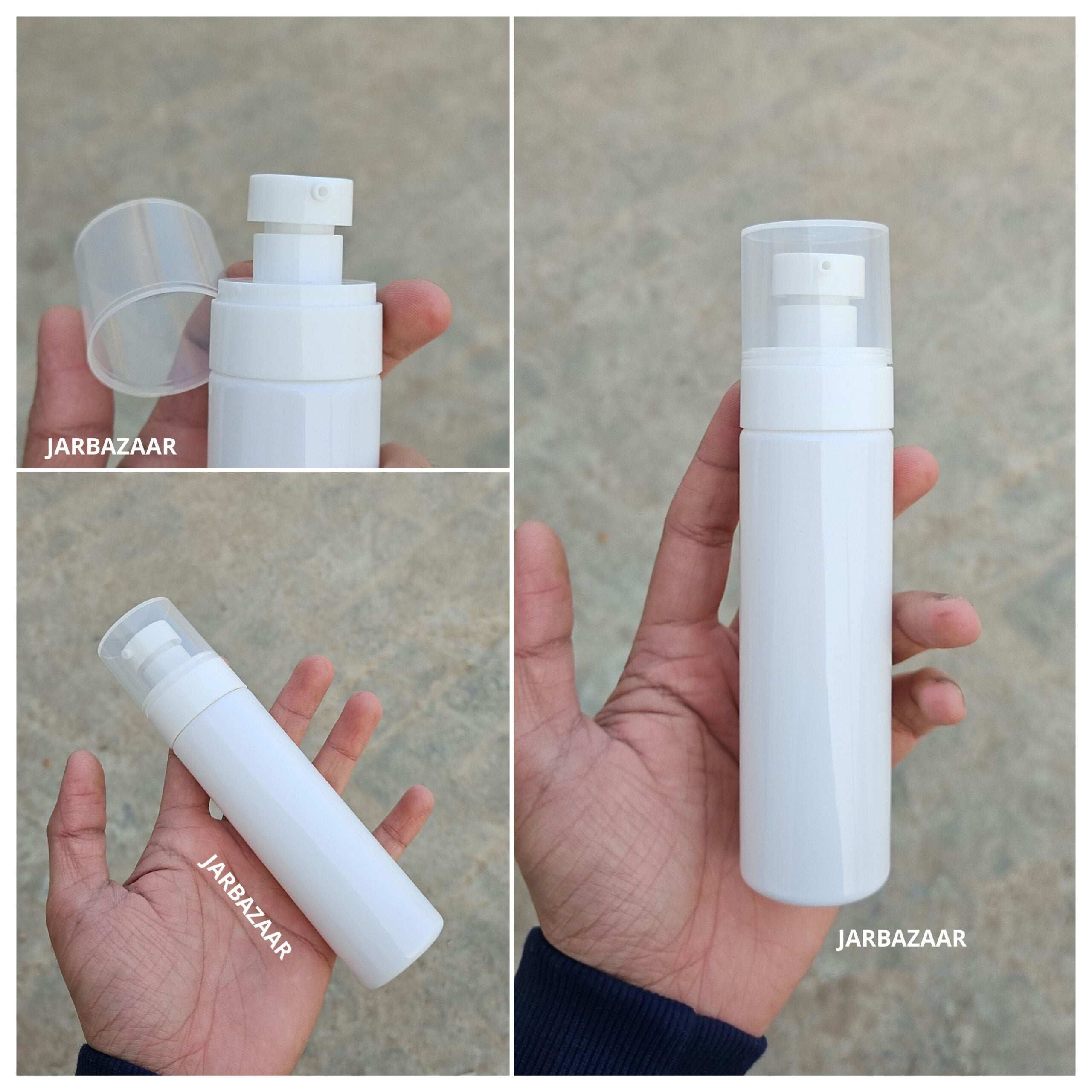 100 ML White Pet Bottle (With Opaque Bold Lotion Pumps)