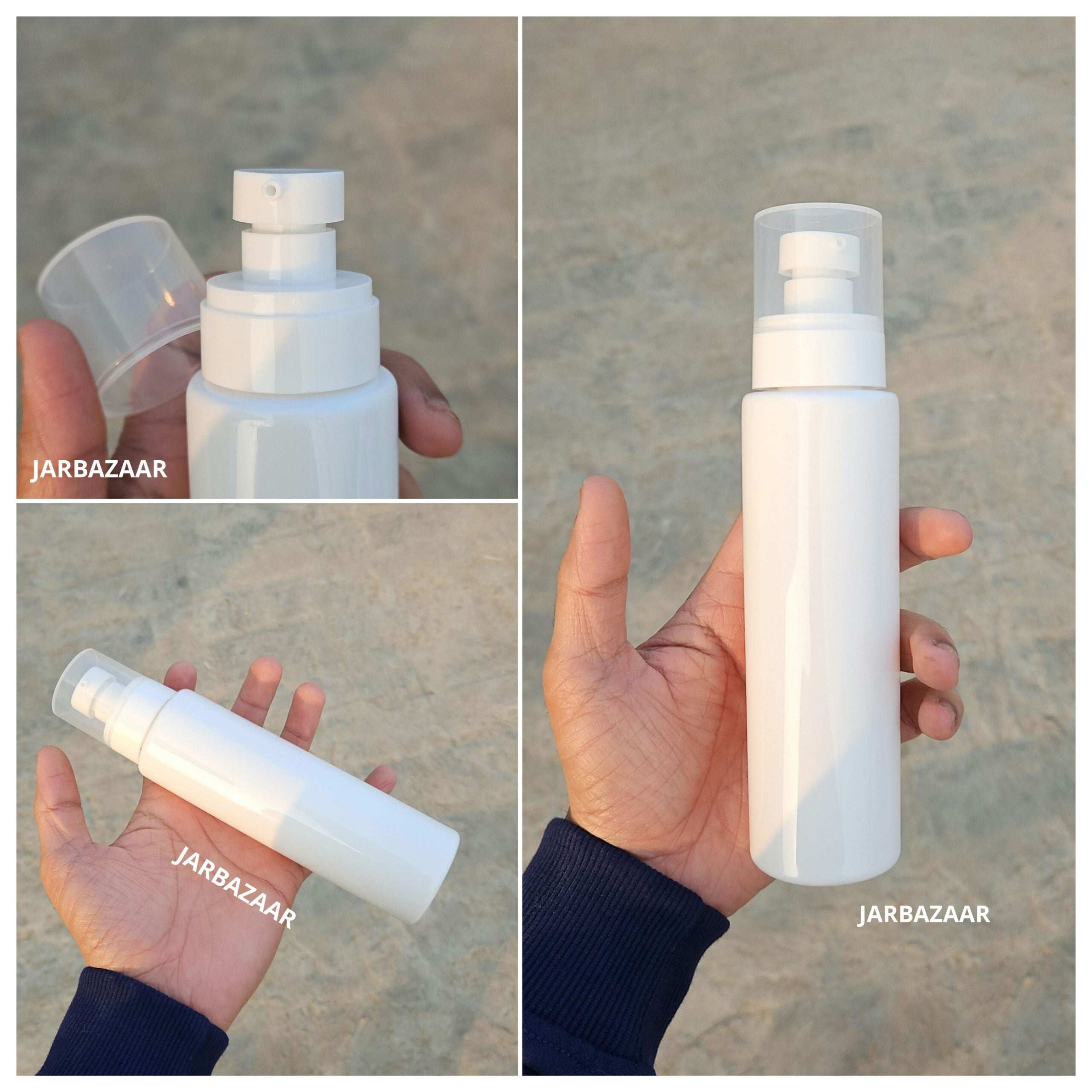 200 ML White Pet Bottle (With Opaque Bold Lotion Pumps)