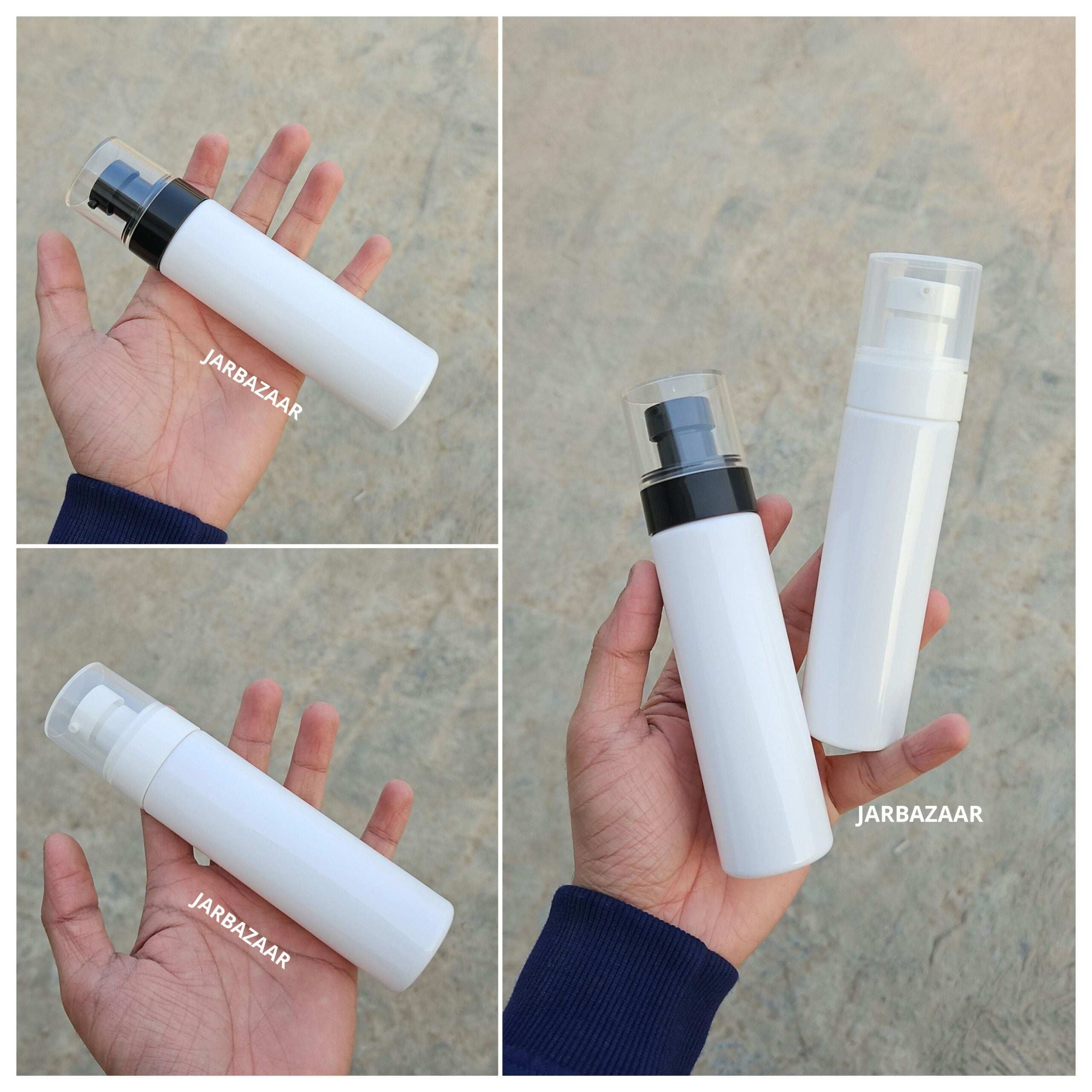 100 ML White Pet Bottle (With Opaque Bold Lotion Pumps)