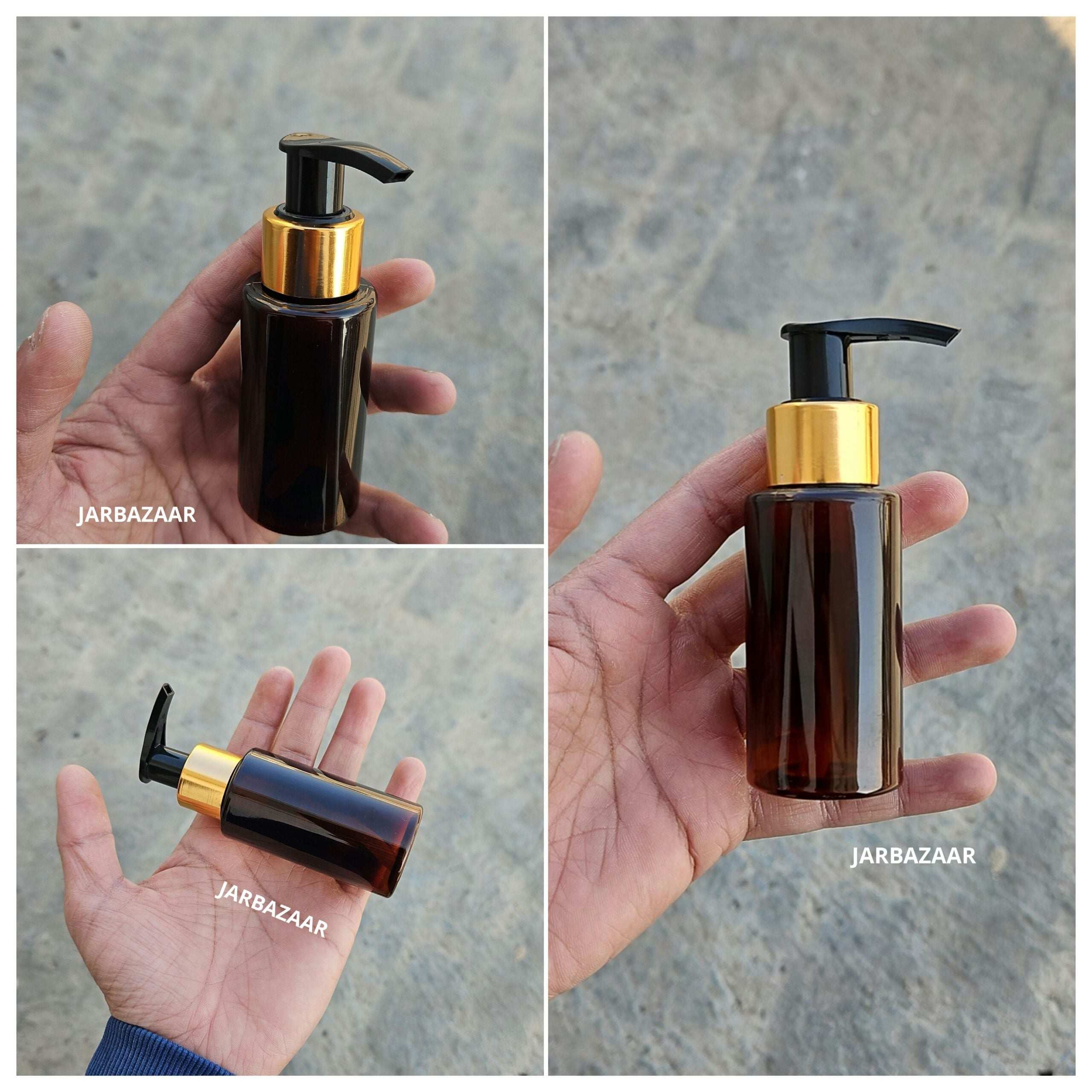 60 ML Amber Dispenser Bottle (Golden Black/Golden White)