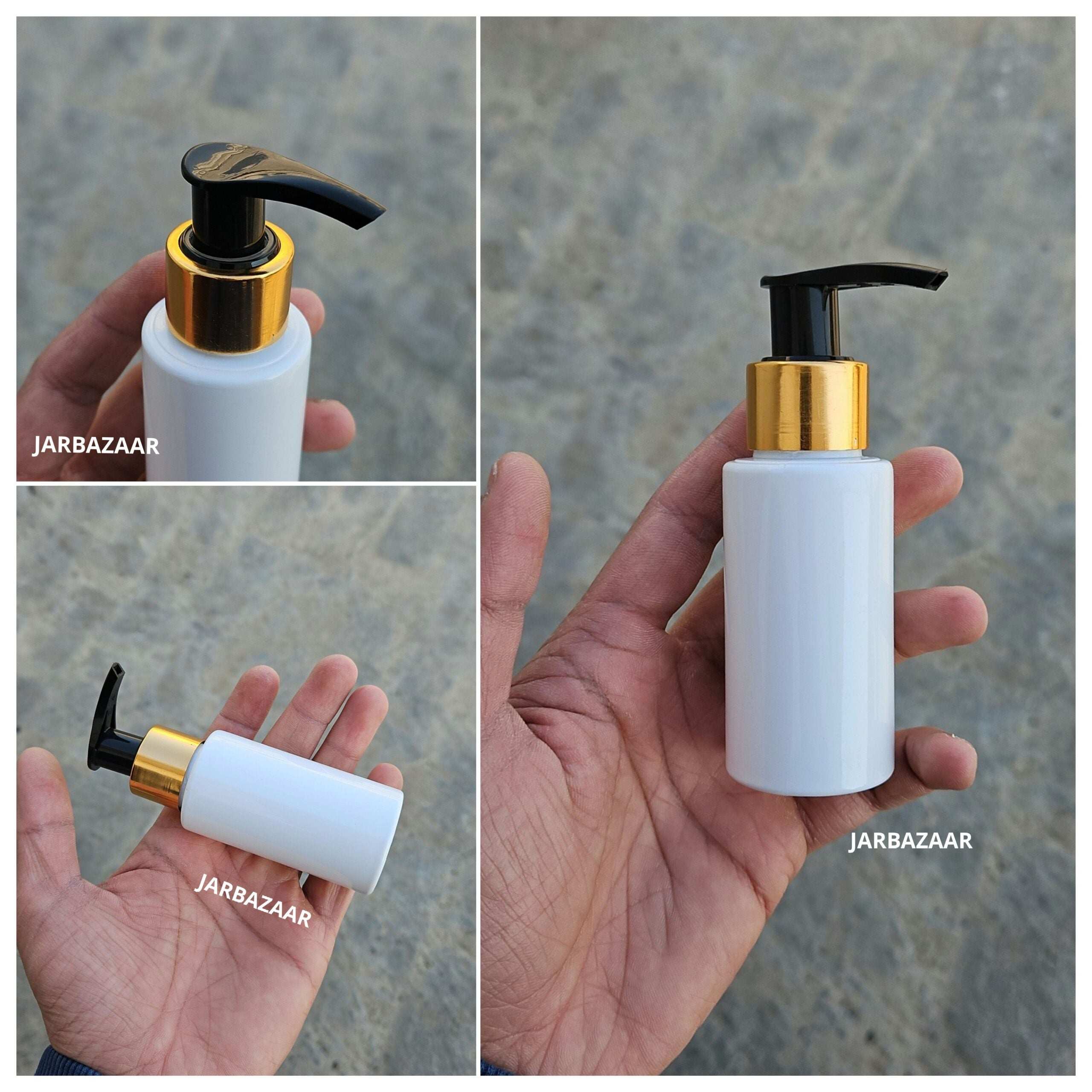 60 ML White Dispenser Bottle (Golden Black/Golden White)