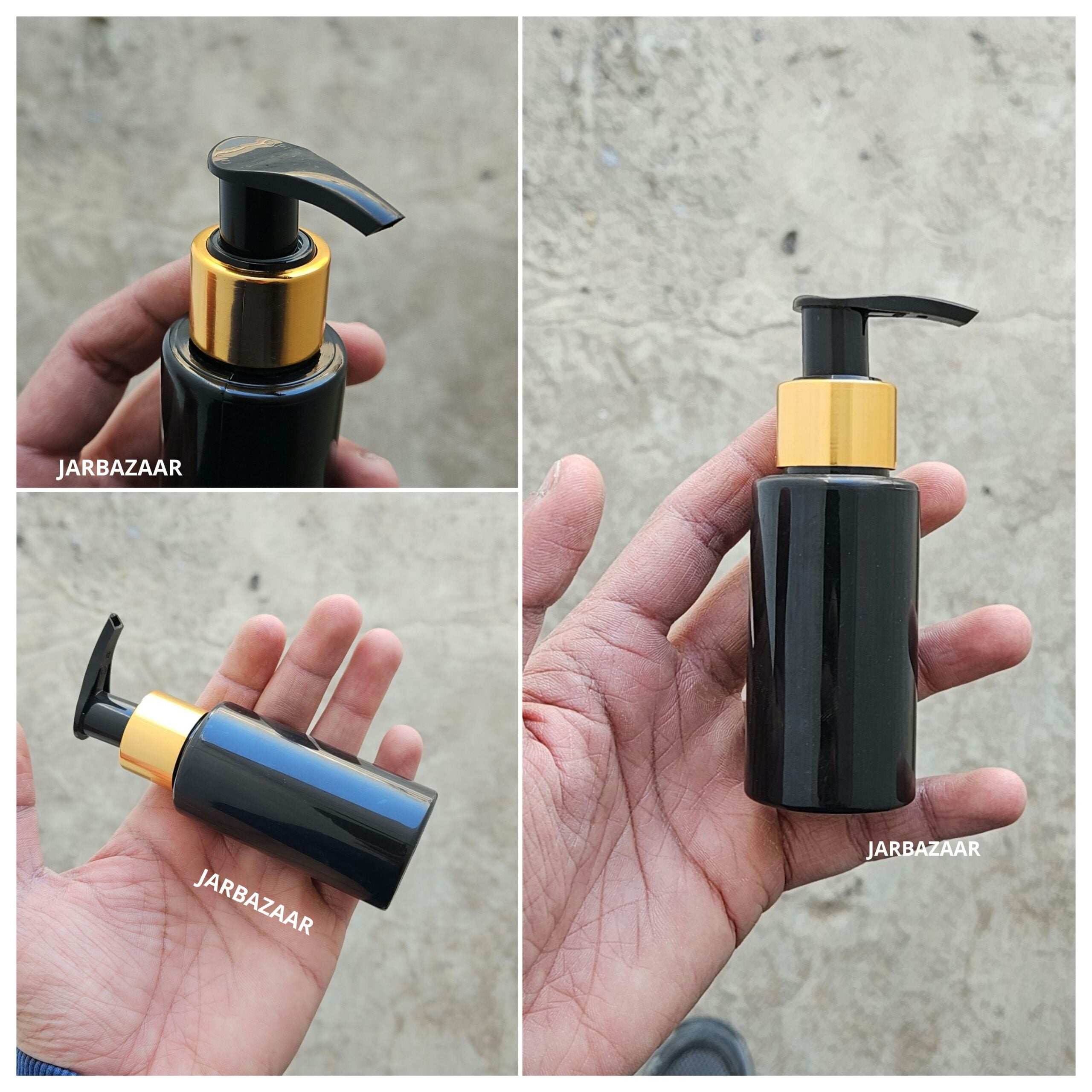 60 ML Black Dispenser Bottle (Golden Black/Golden White)