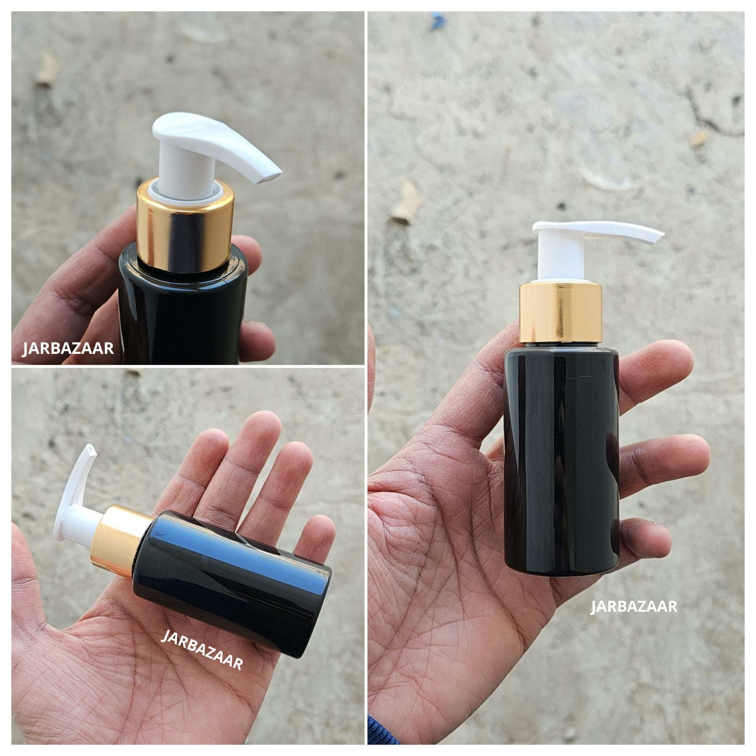 60 ML Black Dispenser Bottle (Golden Black/Golden White)