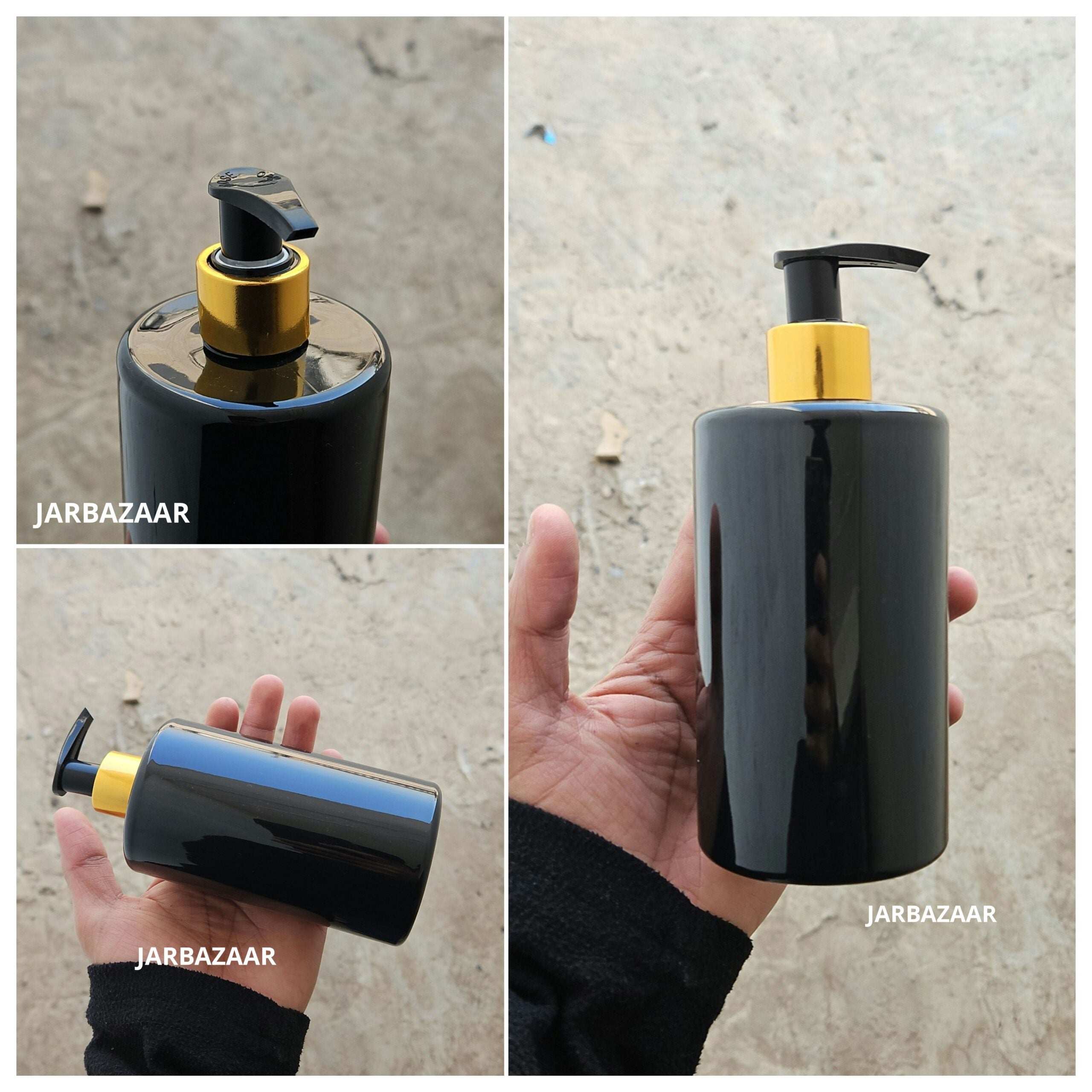 400 ML Rio Black Dispenser Bottle (Golden Black/Golden White)