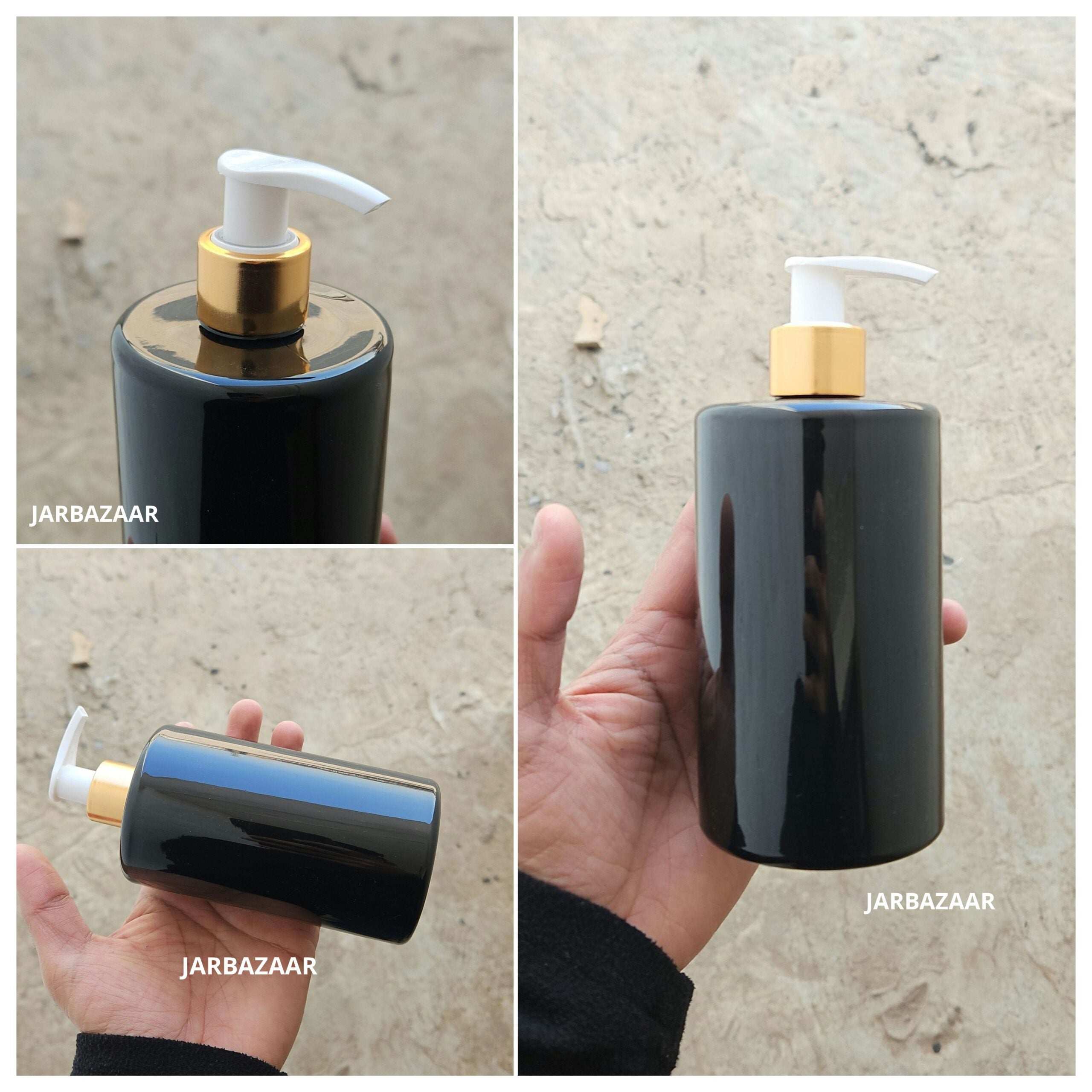 400 ML Rio Black Dispenser Bottle (Golden Black/Golden White)
