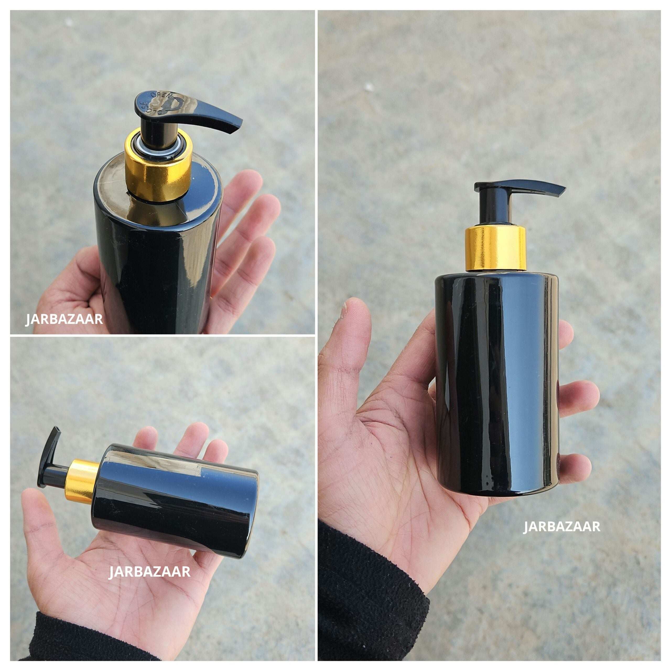 200 ML Rio Black Dispenser Bottle (Golden Black/Golden White)