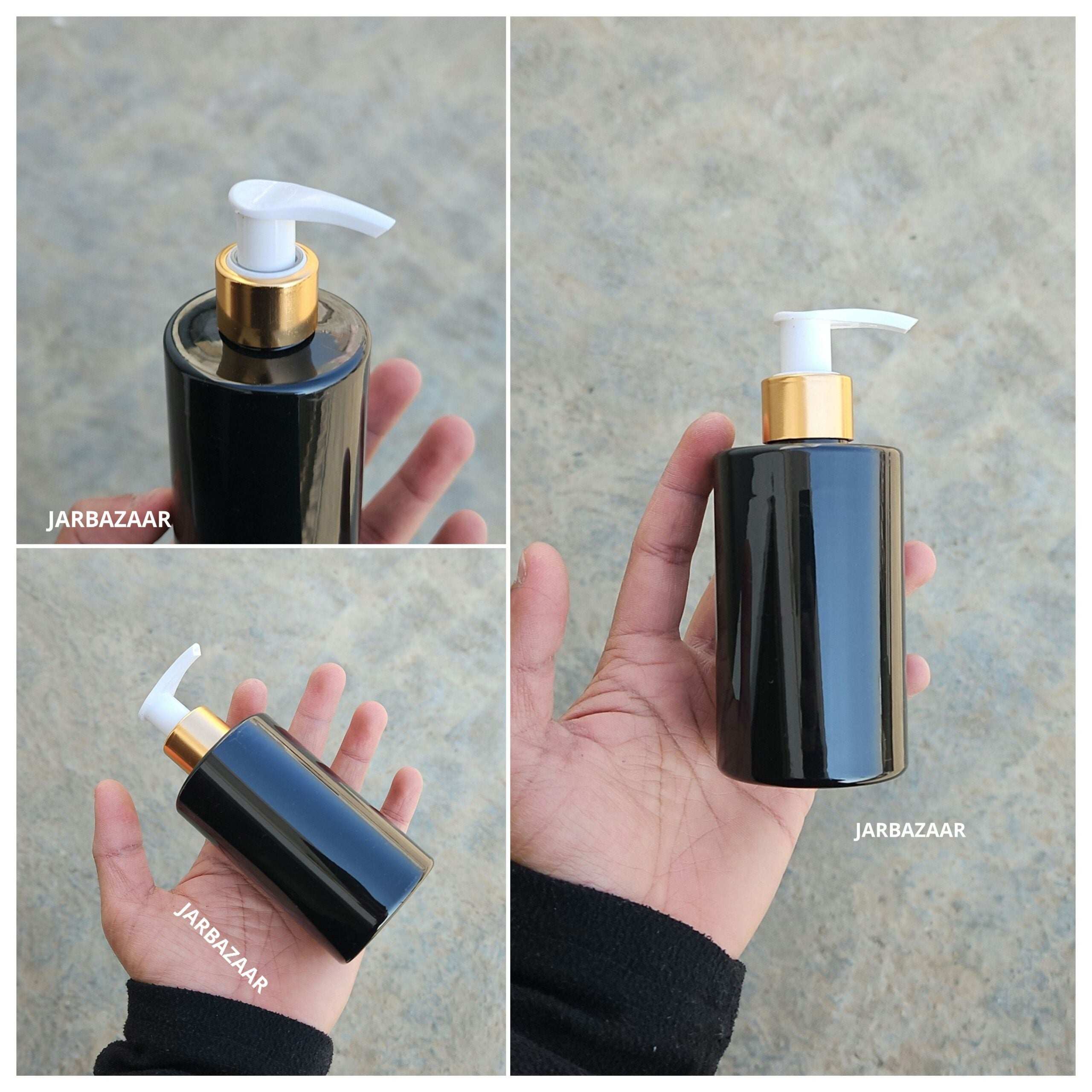 200 ML Rio Black Dispenser Bottle (Golden Black/Golden White)