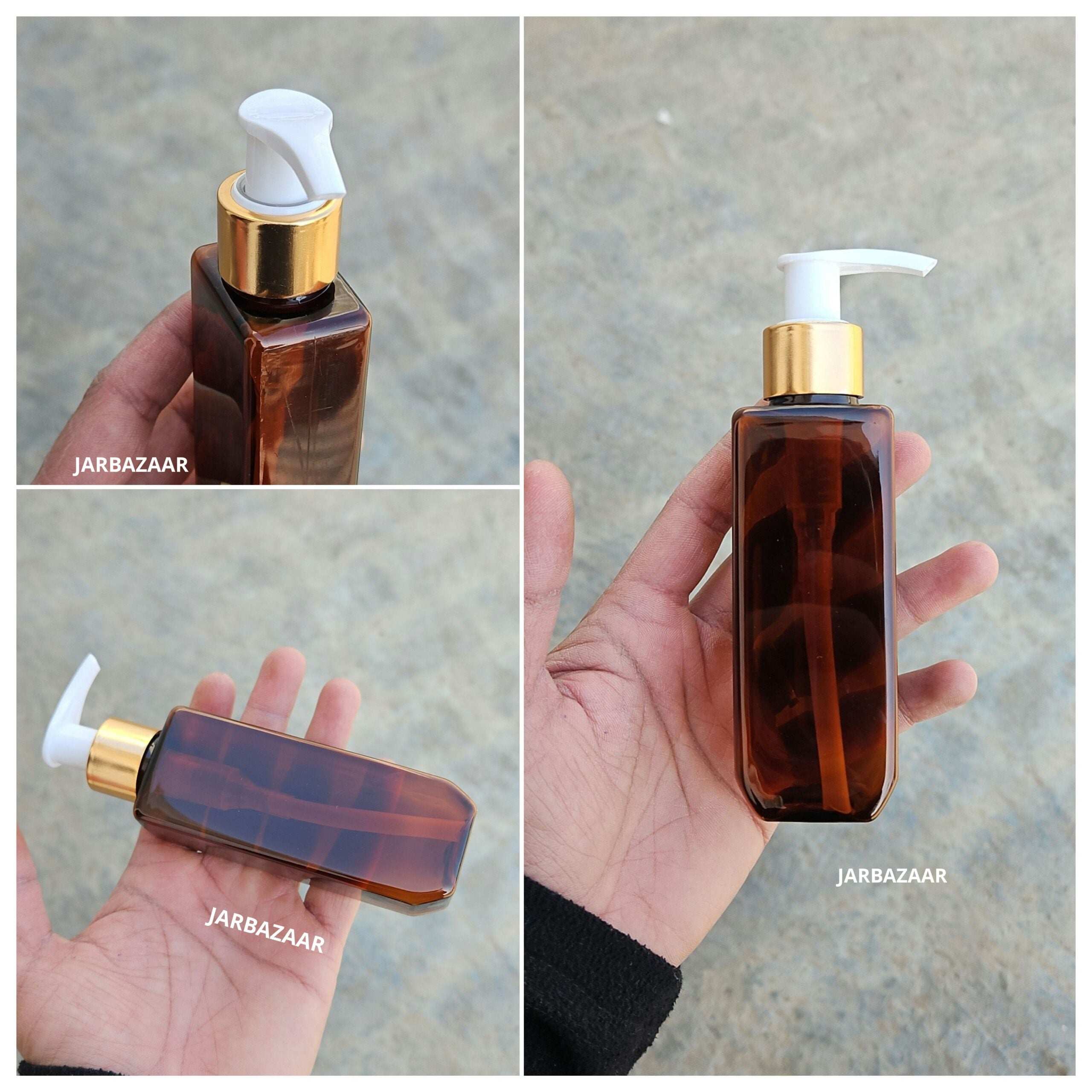 100 ML Cetra Amber Dispenser Bottle (Golden Black/Golden White)