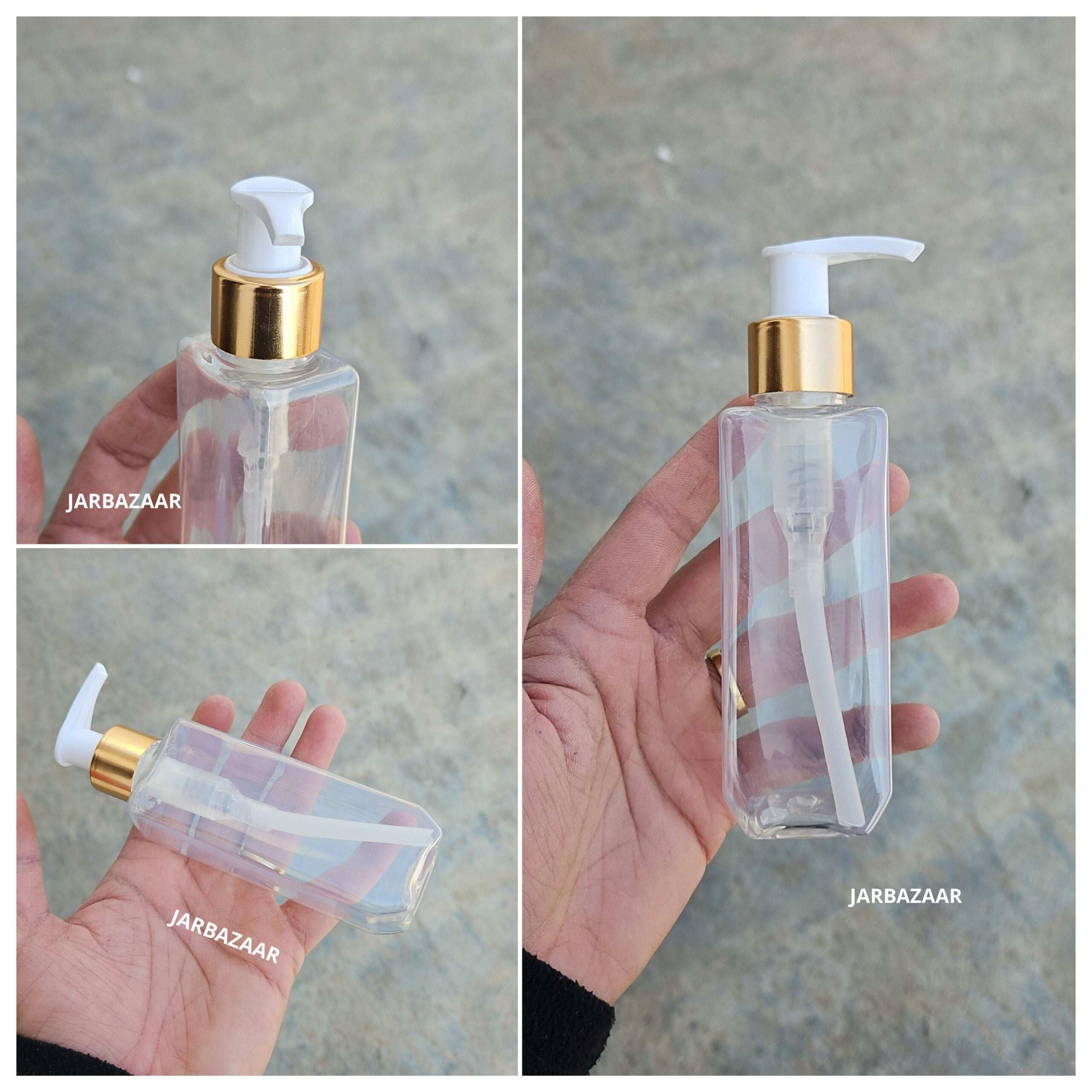 100 ML Cetra Transparent Dispenser Bottle (Golden Black/Golden White)