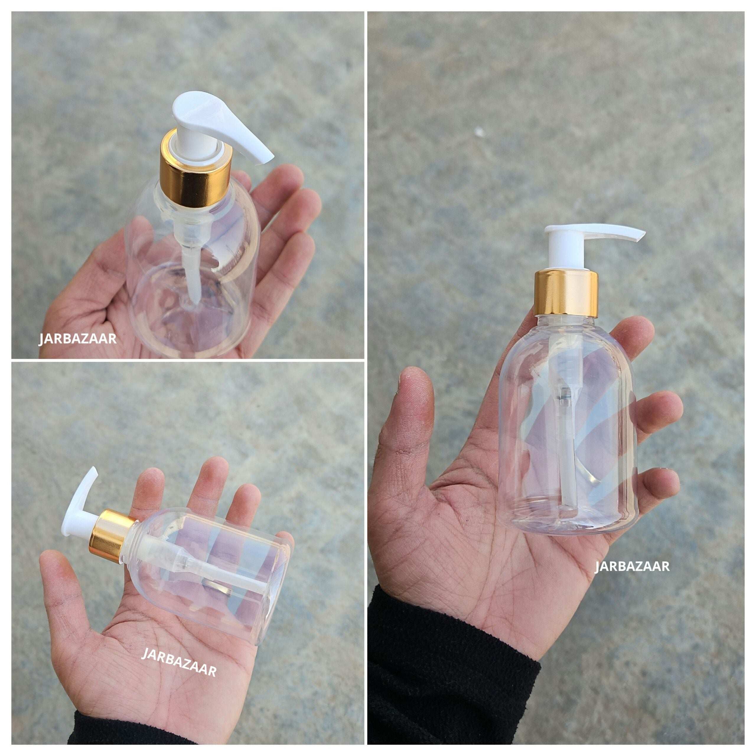 150 ML Bell Transparent Dispenser Bottle (Golden Black/Golden White)