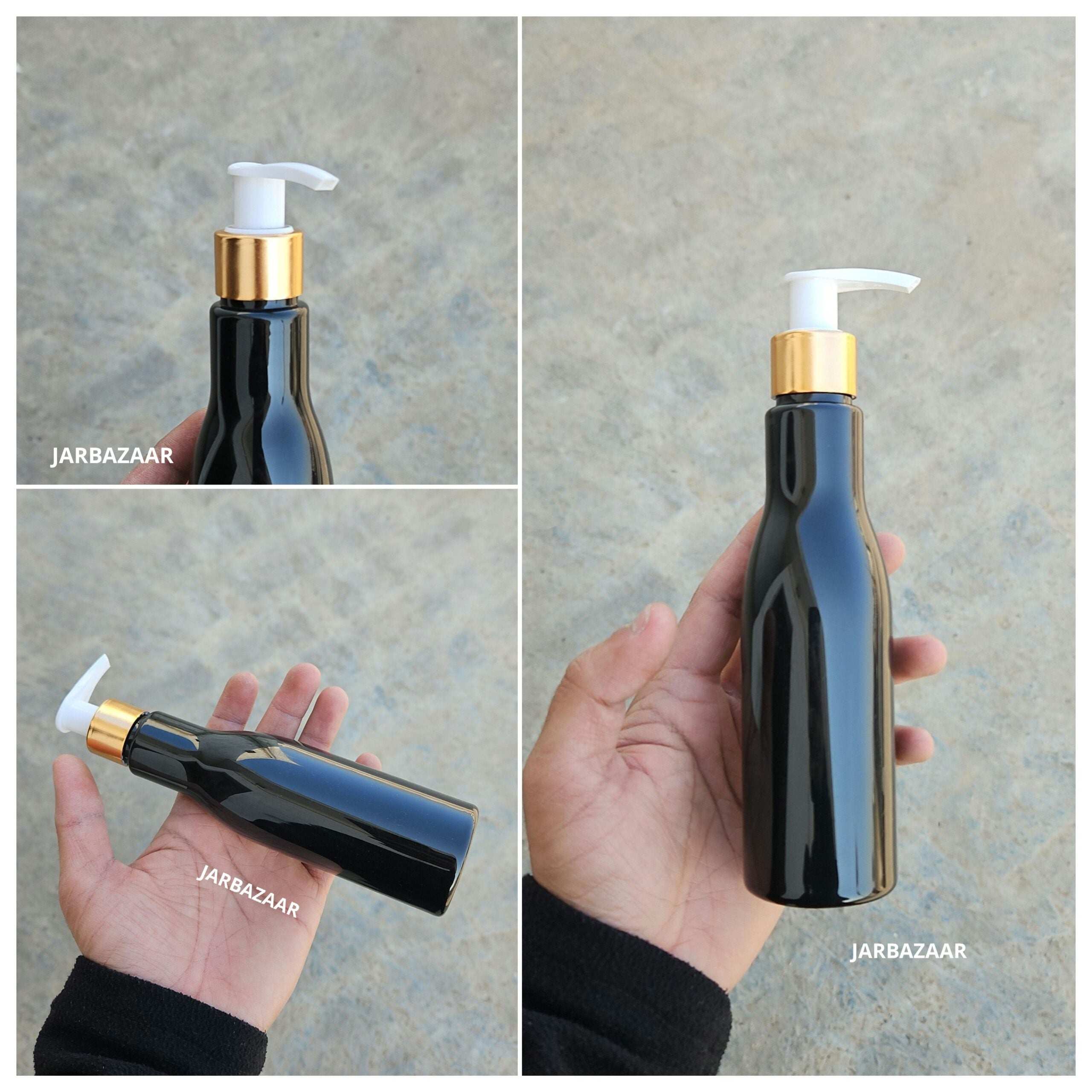 200 ML Asta Black Dispenser Bottle (Golden Black/Golden White)