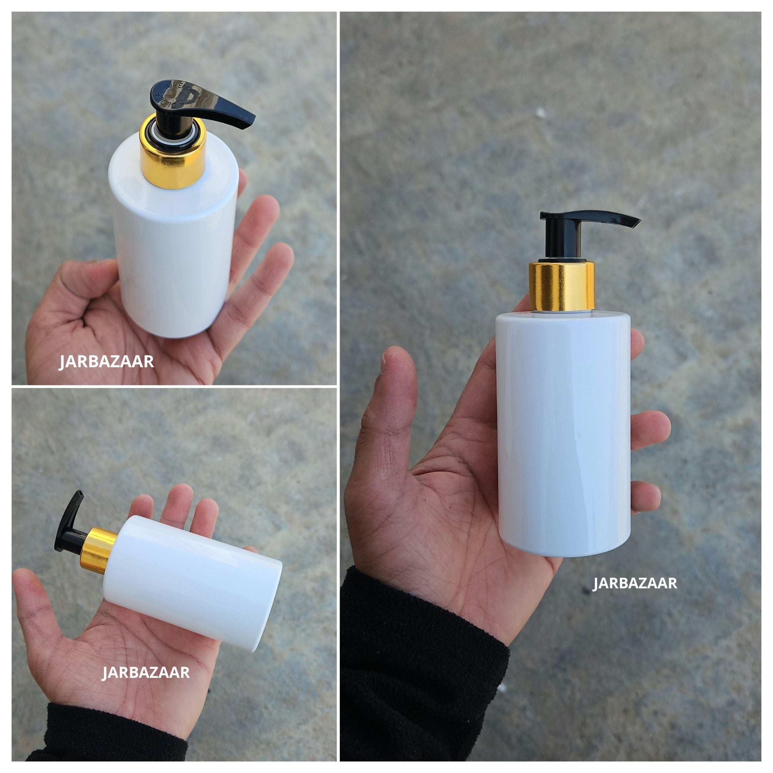 200 ML Rio White Dispenser Bottle (Golden Black/Golden White)