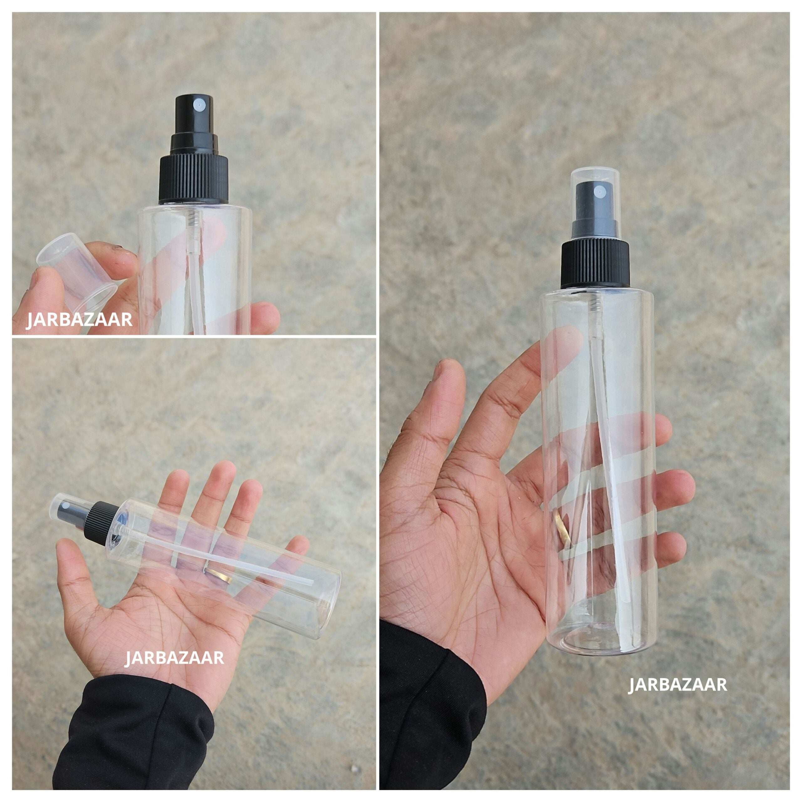 200 ML Sleek Transparent Pet Spray Bottle