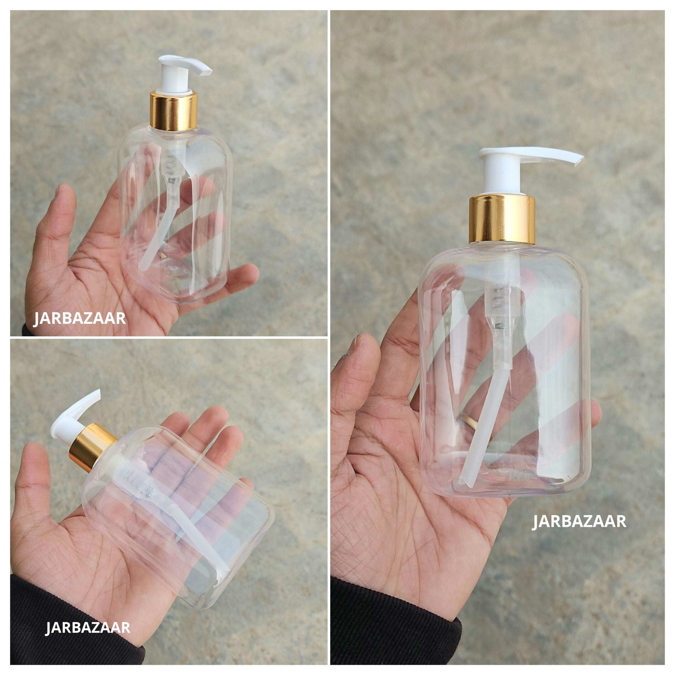250 ML Square Dispenser Bottle (Golden Black/Golden White)