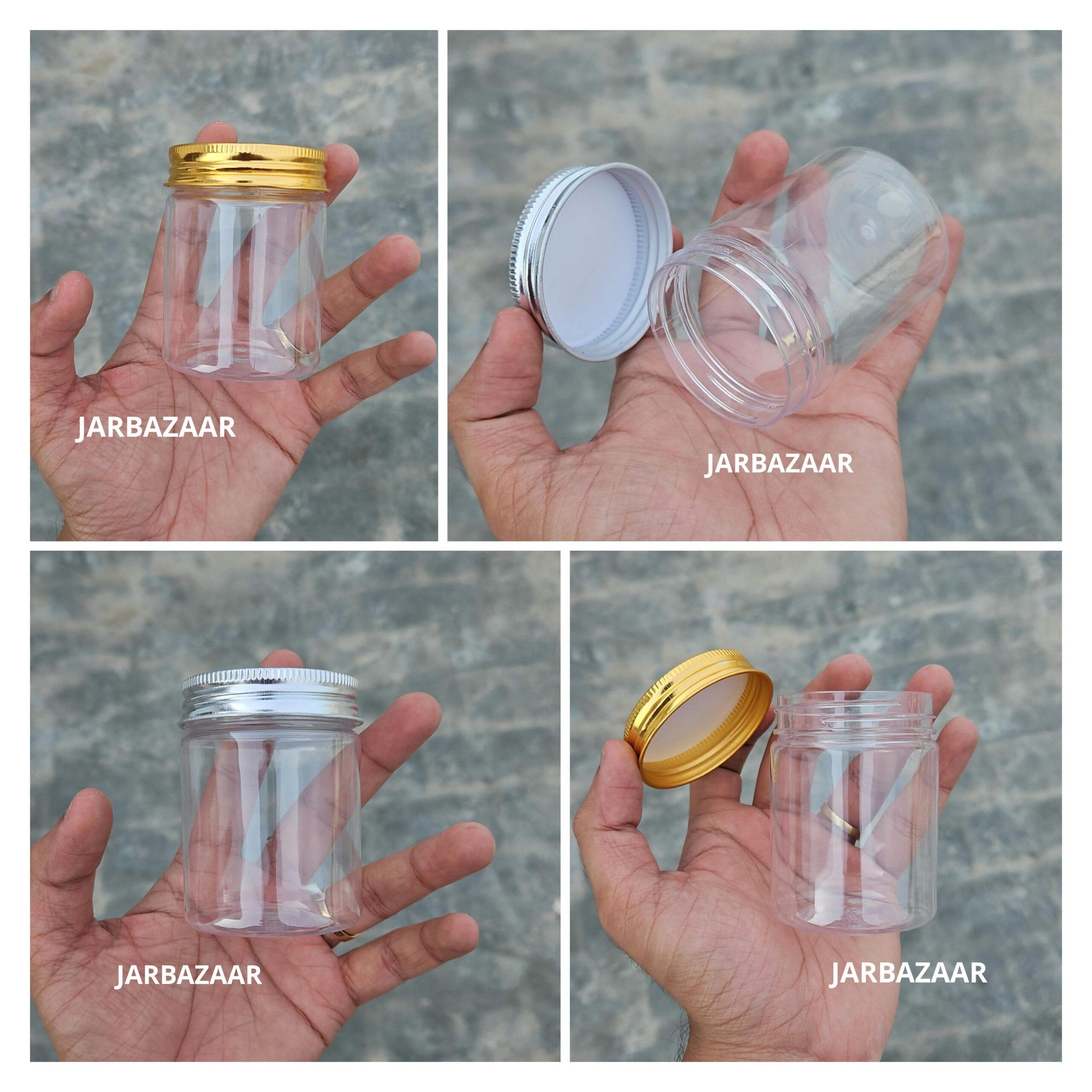 150 ML Long Pet Jar ( With Metal Caps )