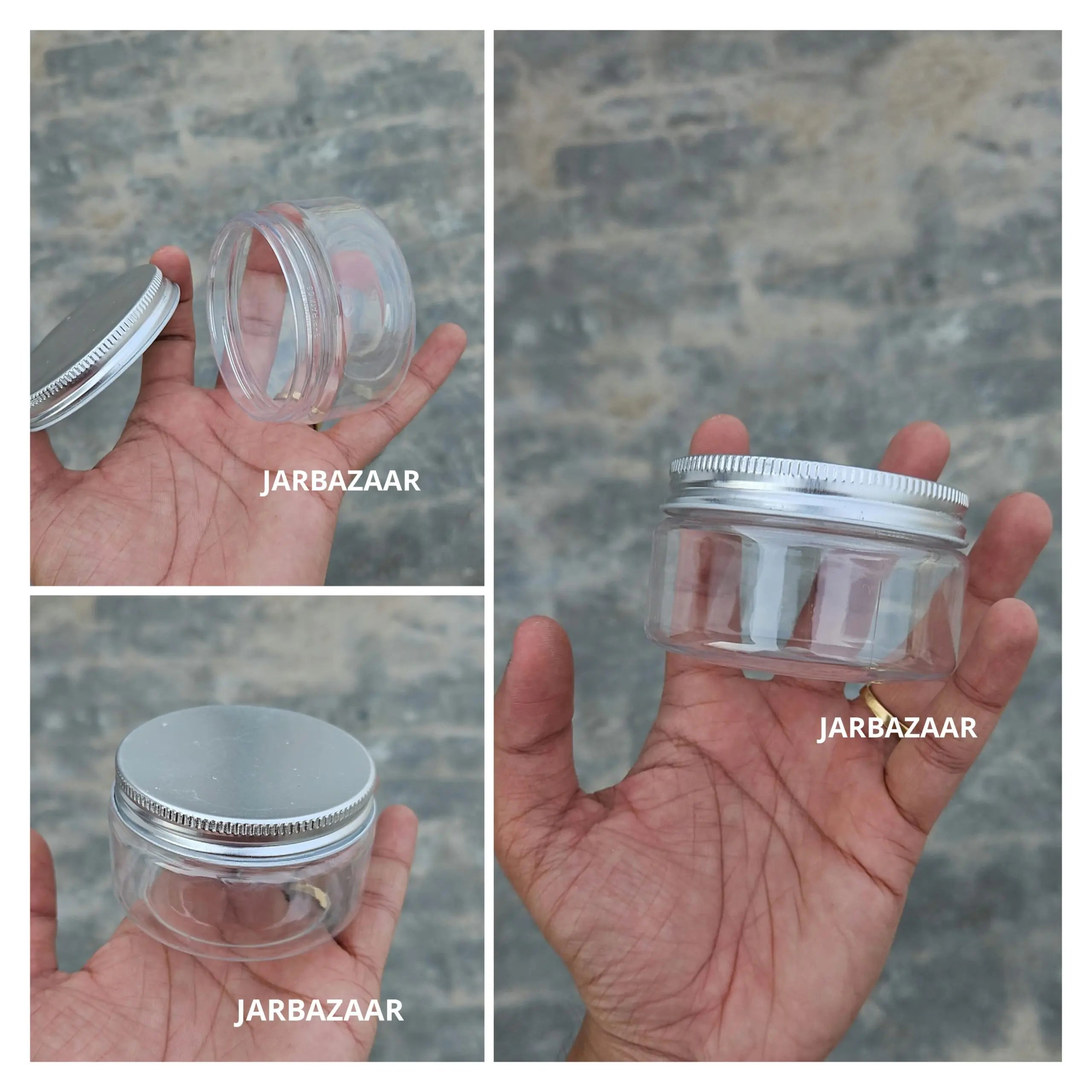150 ML Round Pet Jar ( With Metal Caps )