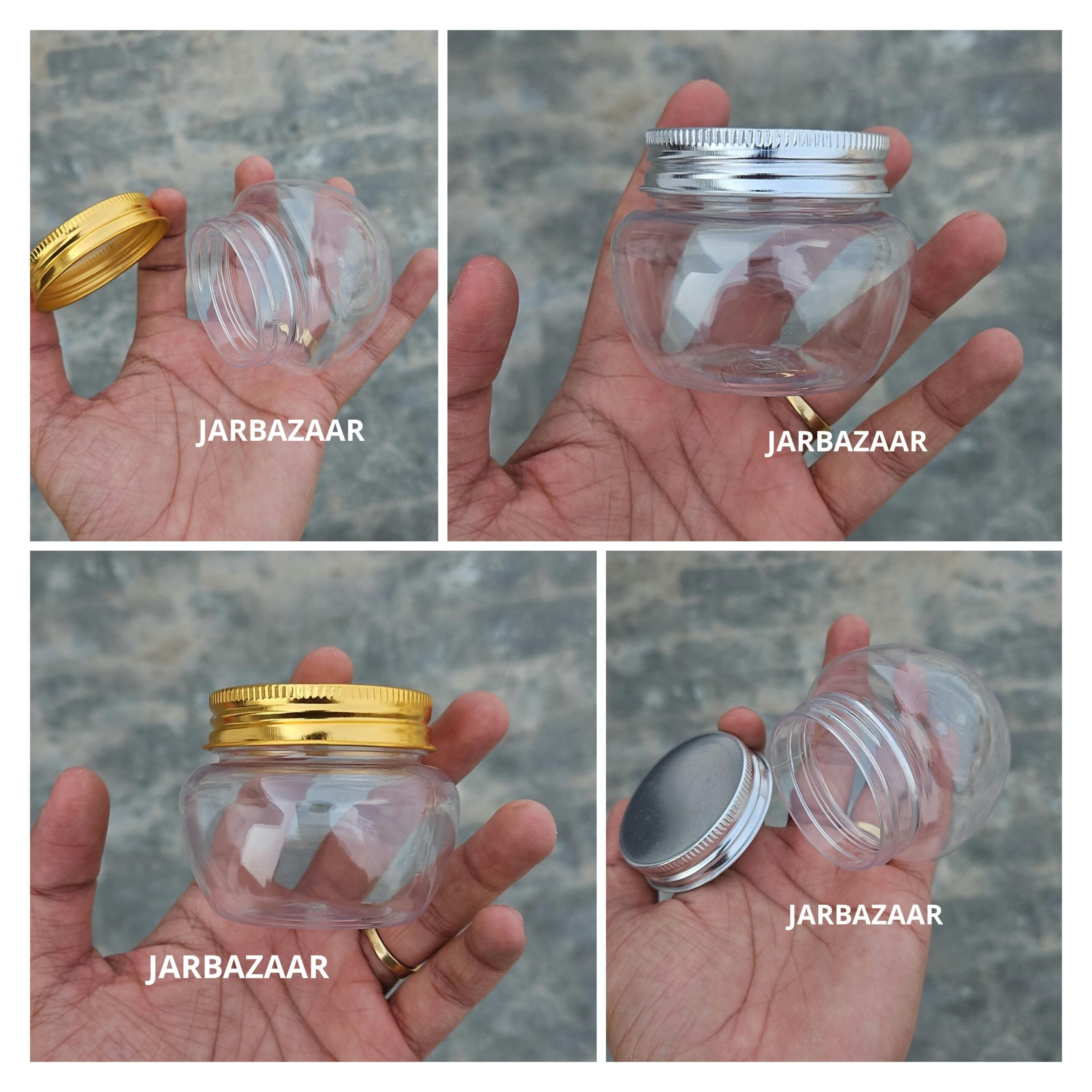 100 ML Apple Pet Jar ( With Metal Caps )