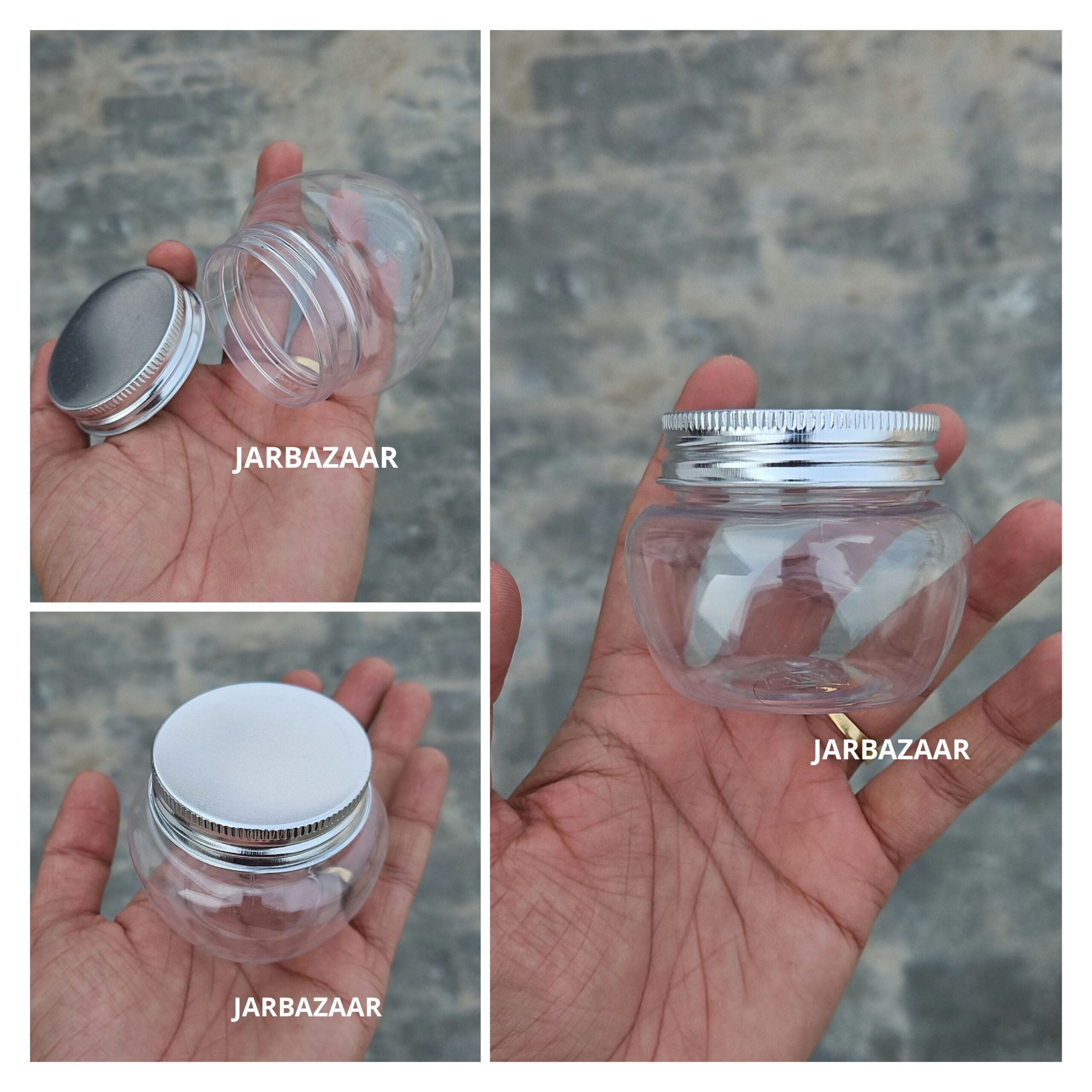 100 ML Apple Pet Jar ( With Metal Caps )