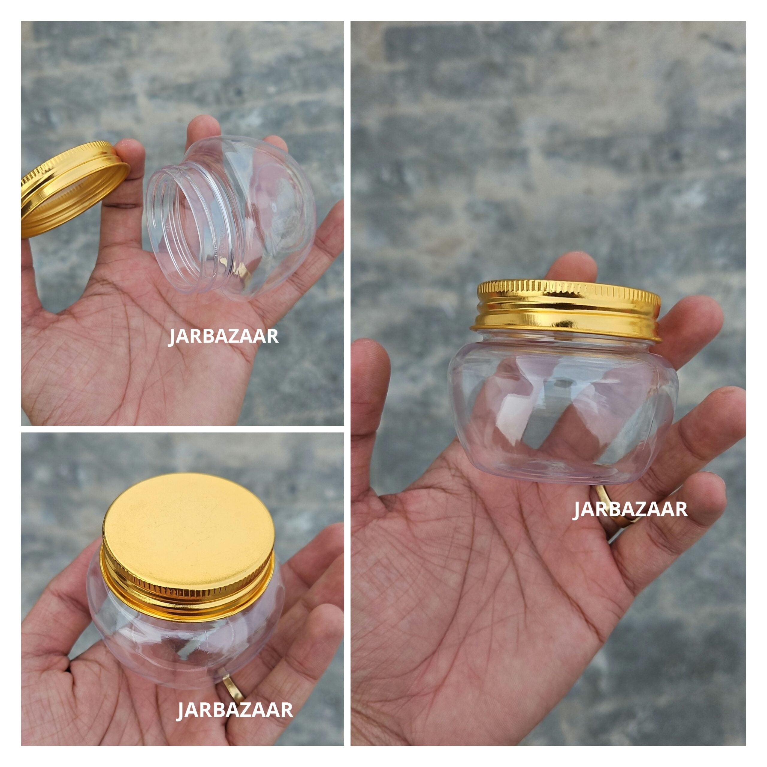 100 ML Apple Pet Jar ( With Metal Caps )