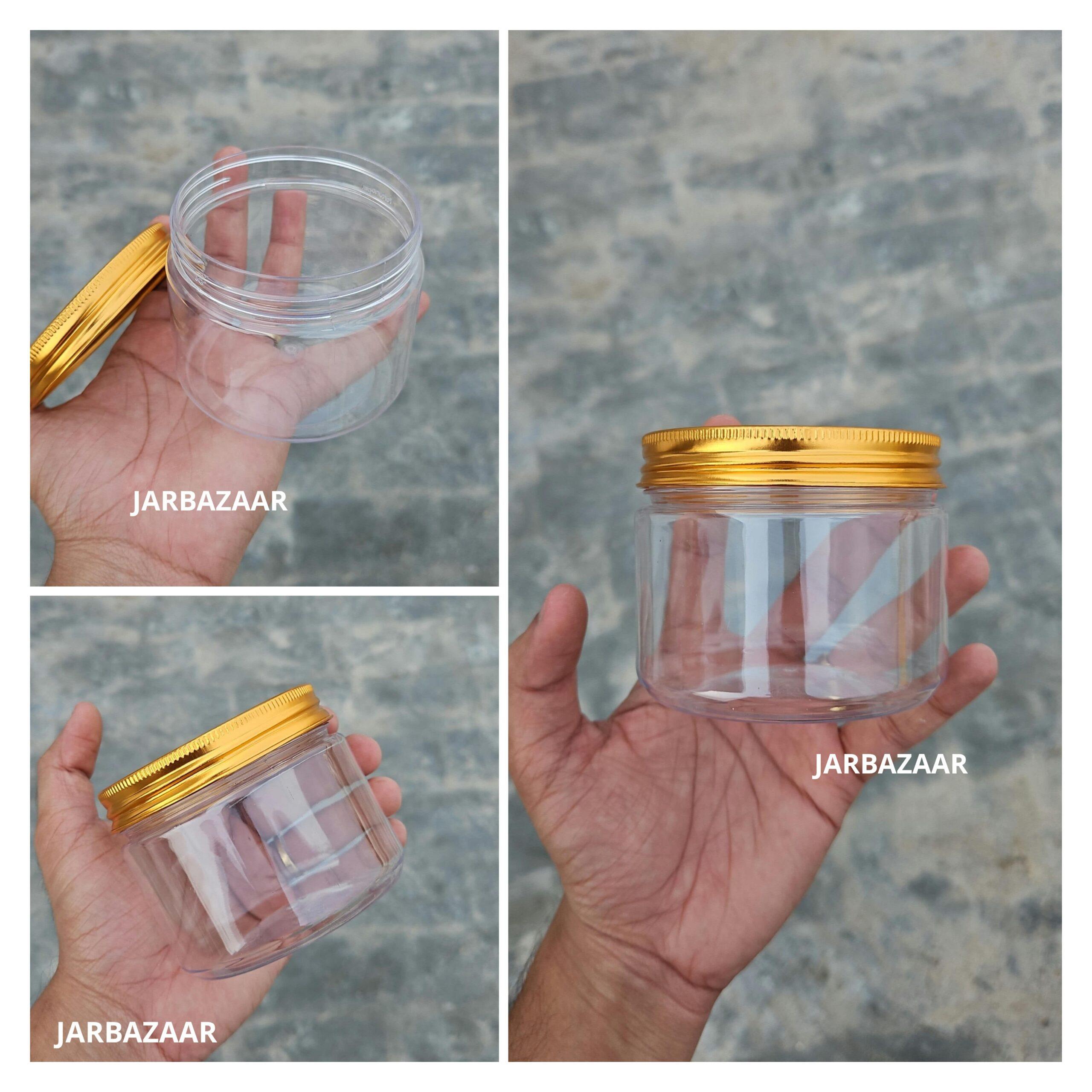 300 ML Round Pet Jar ( With Metal Caps )