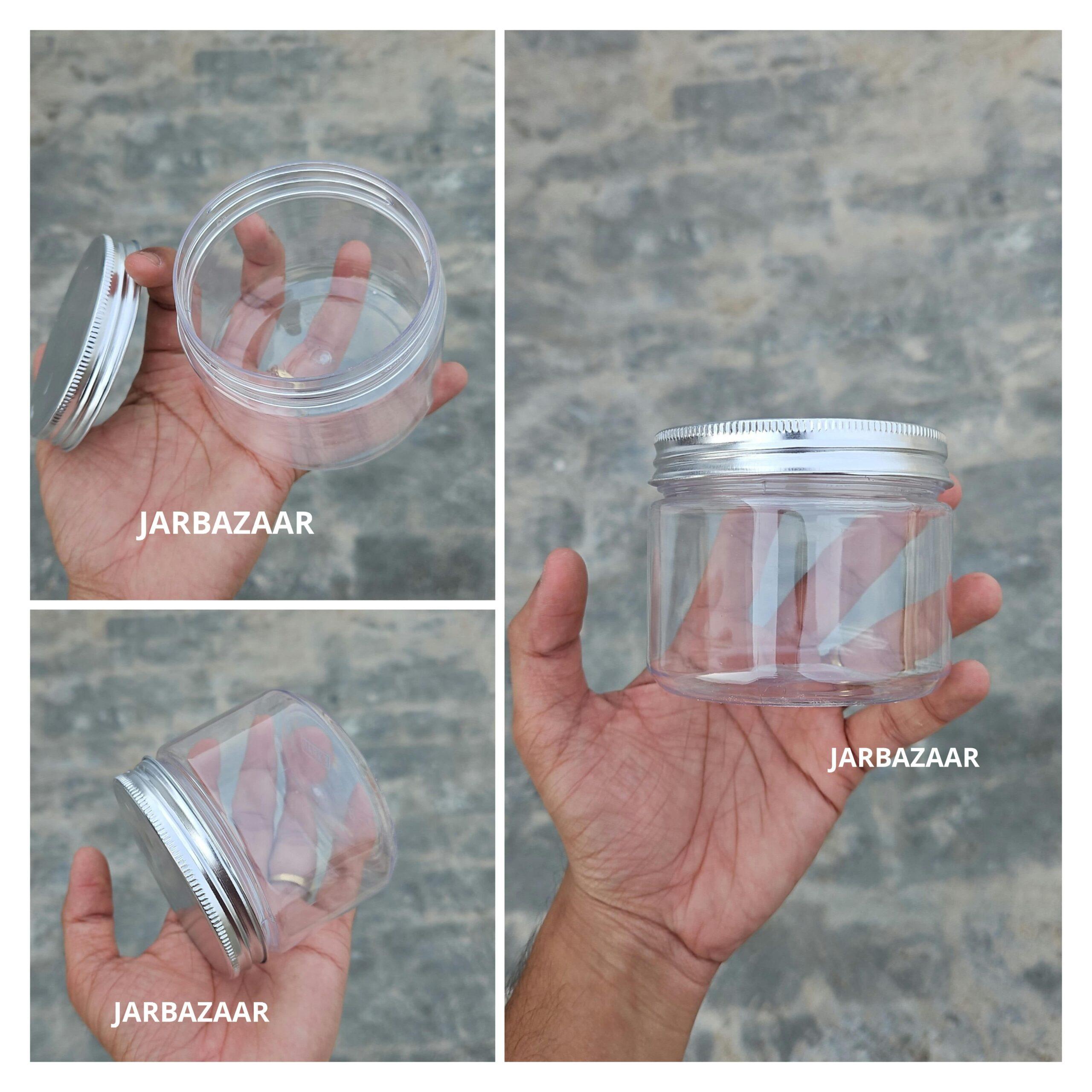 300 ML Round Pet Jar ( With Metal Caps )