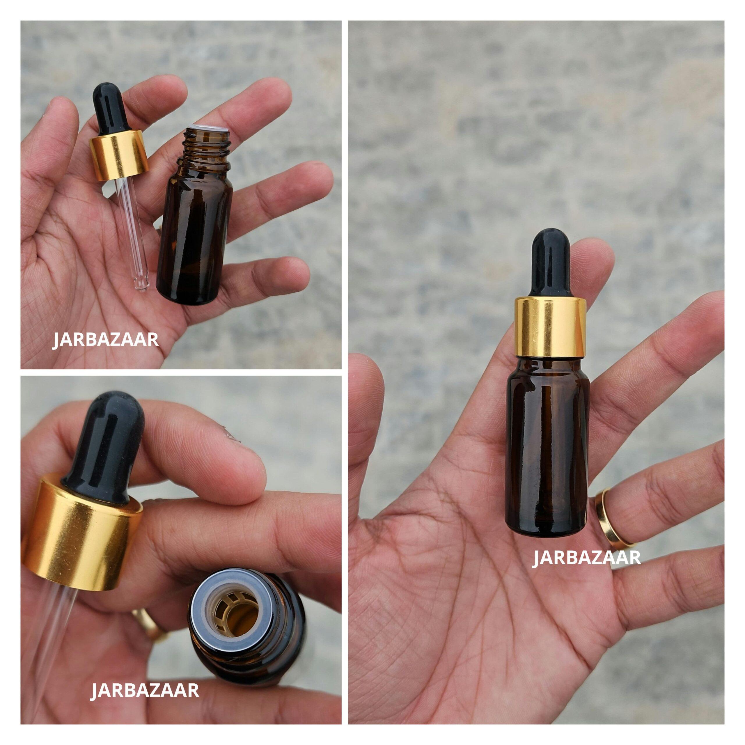10 ML Amber Glass Dropper Bottles