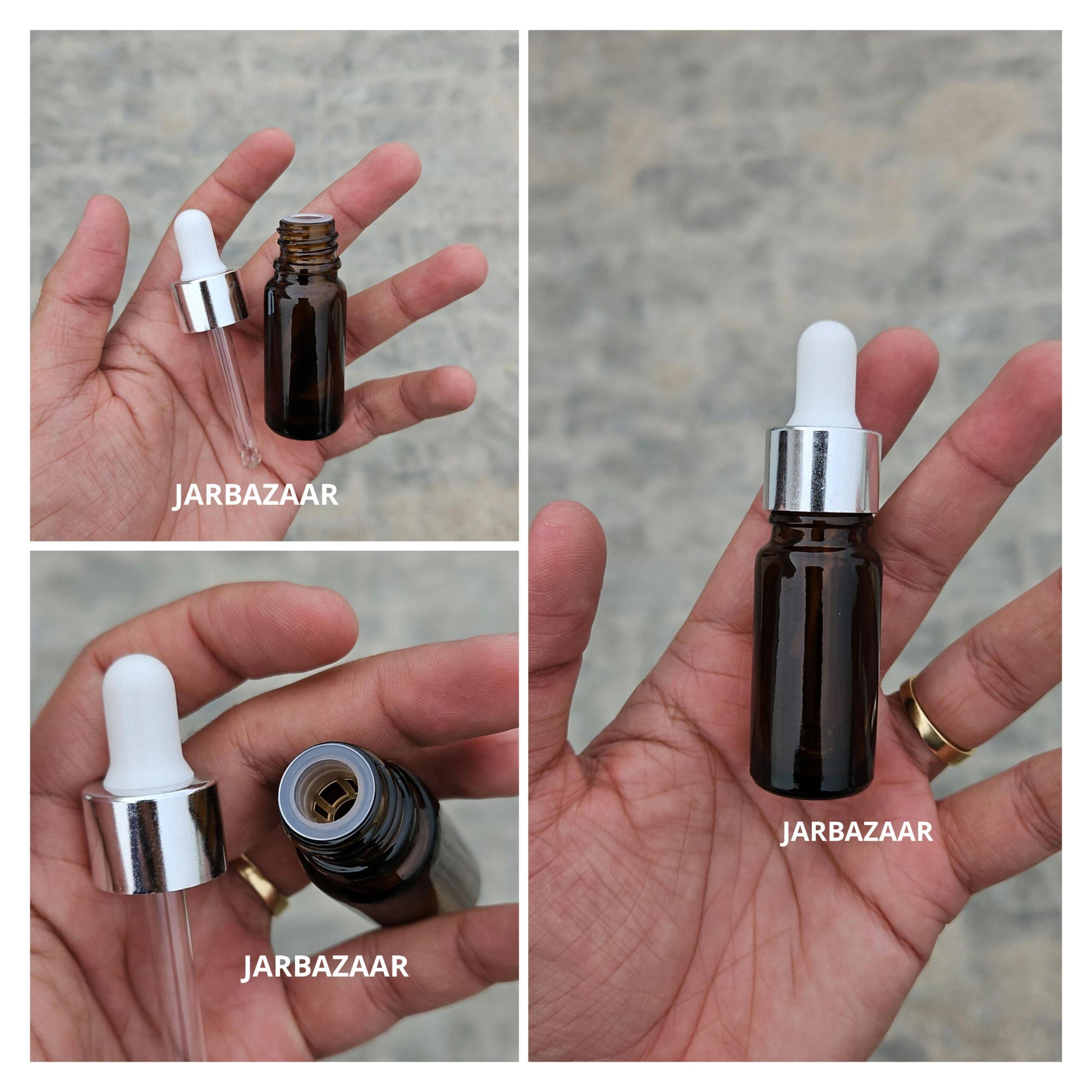 10 ML Amber Glass Dropper Bottles