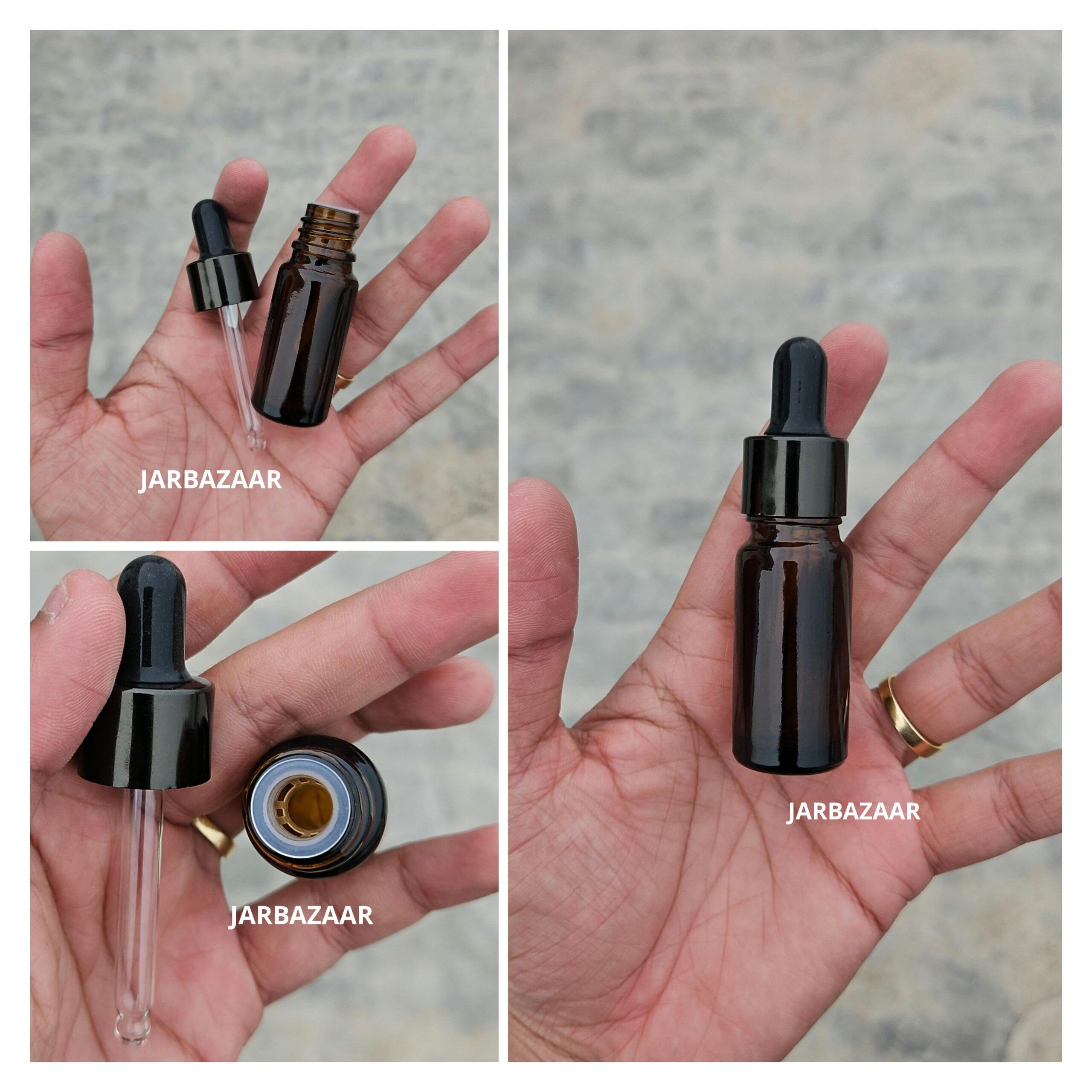 10 ML Amber Glass Dropper Bottles