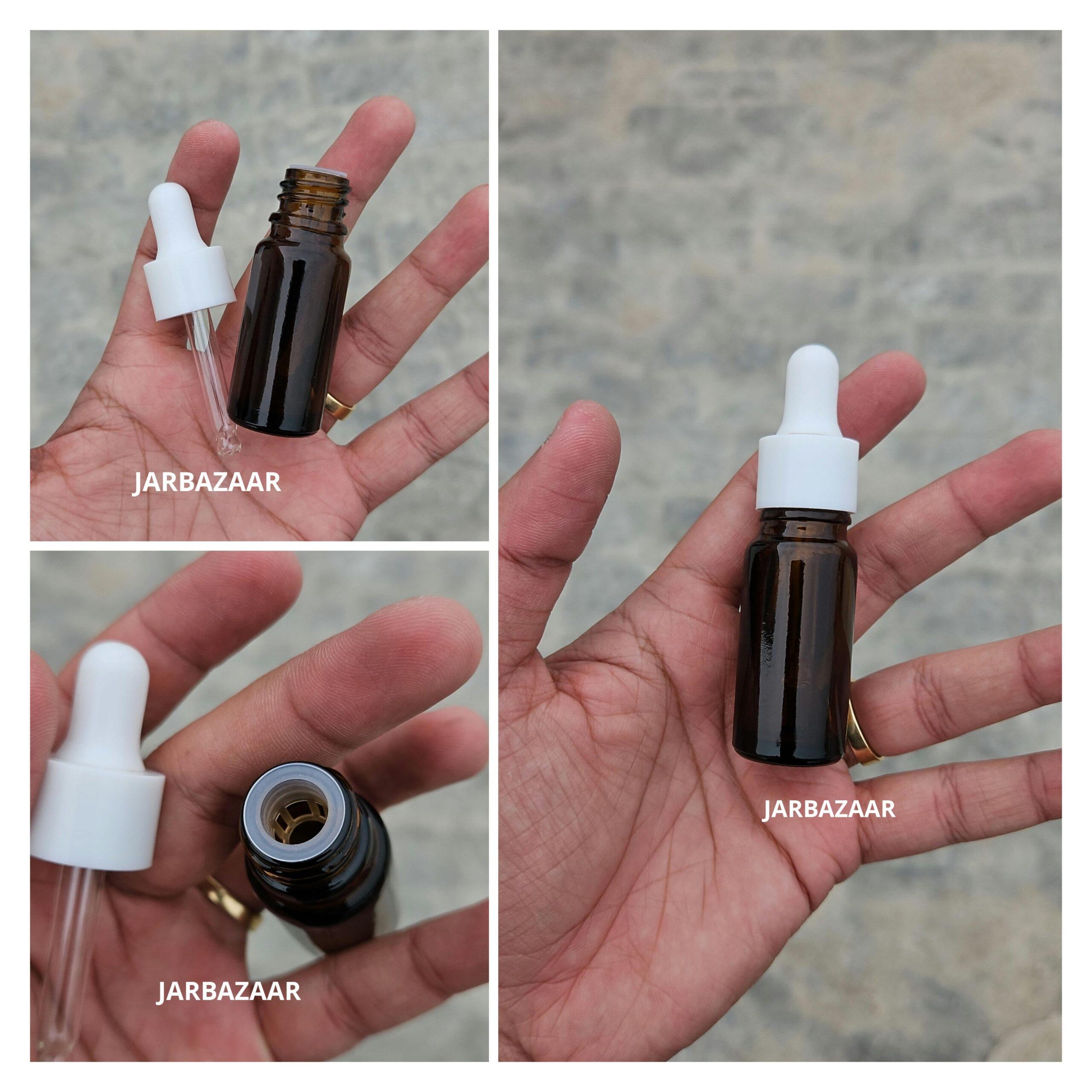 10 ML Amber Glass Dropper Bottles