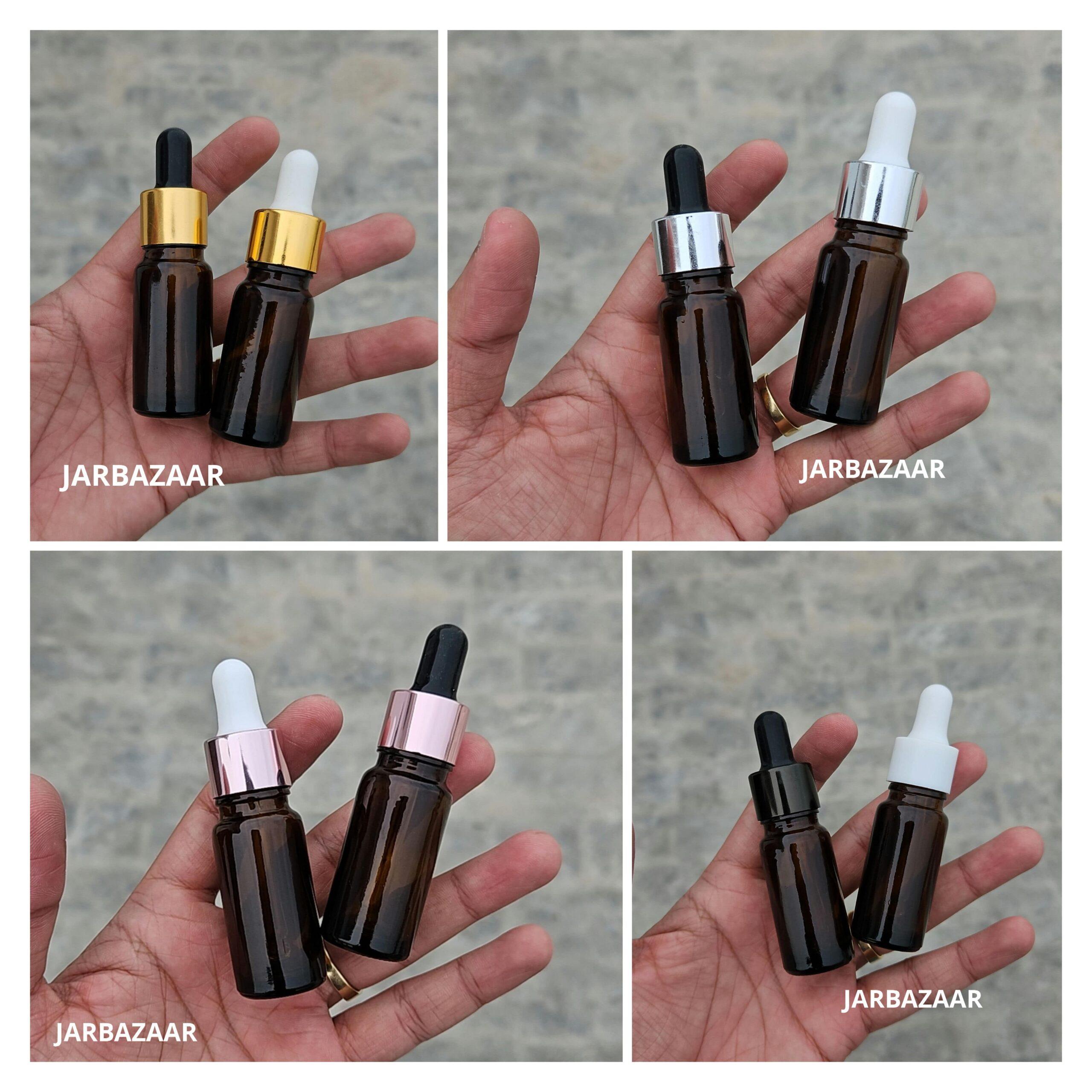 10 ML Amber Glass Dropper Bottles
