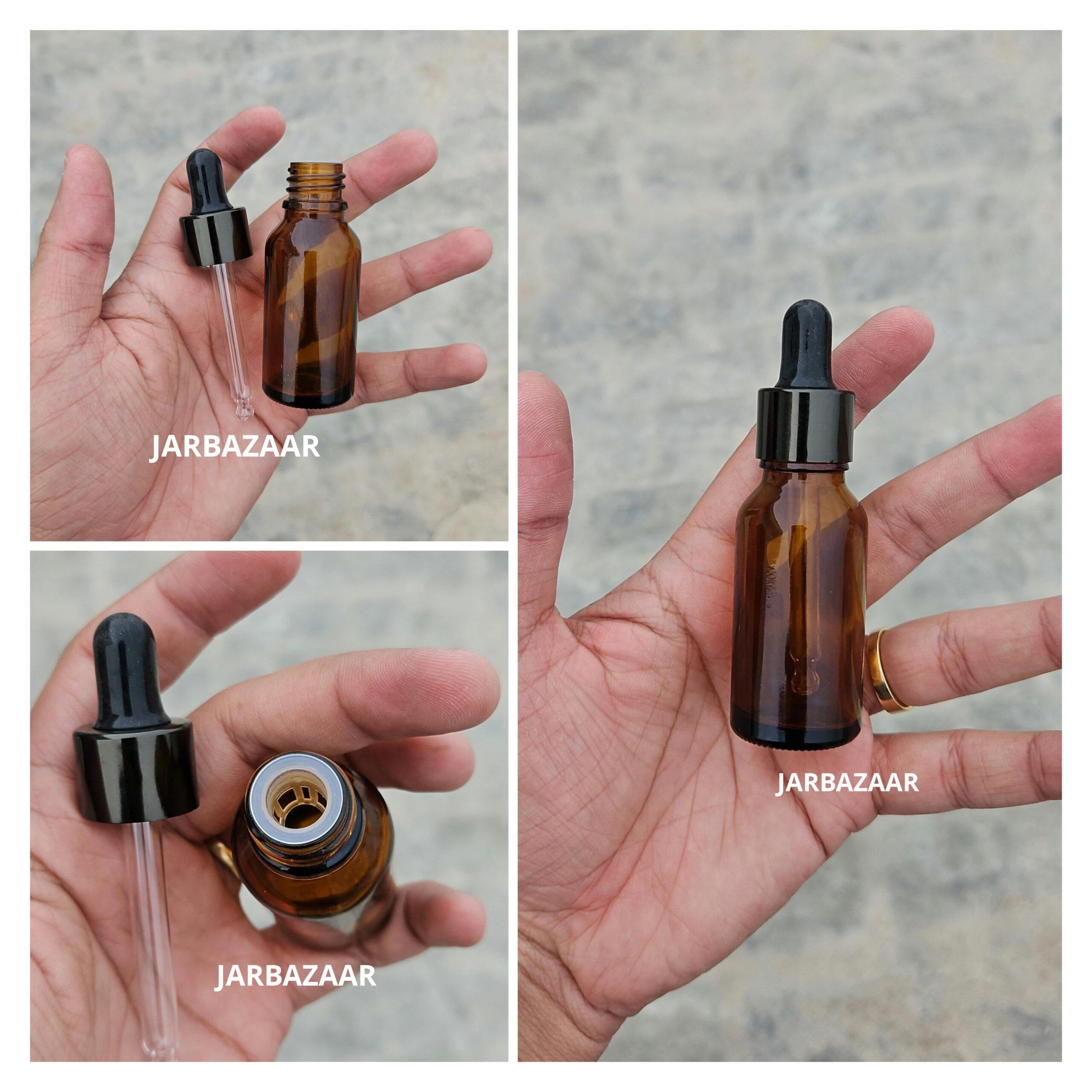20 ML Amber Glass Dropper Bottles