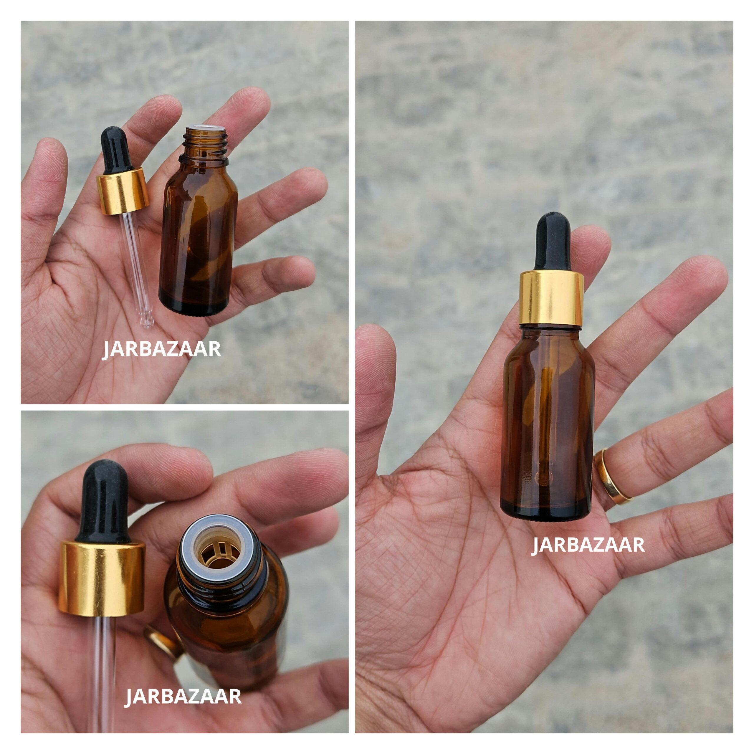20 ML Amber Glass Dropper Bottles
