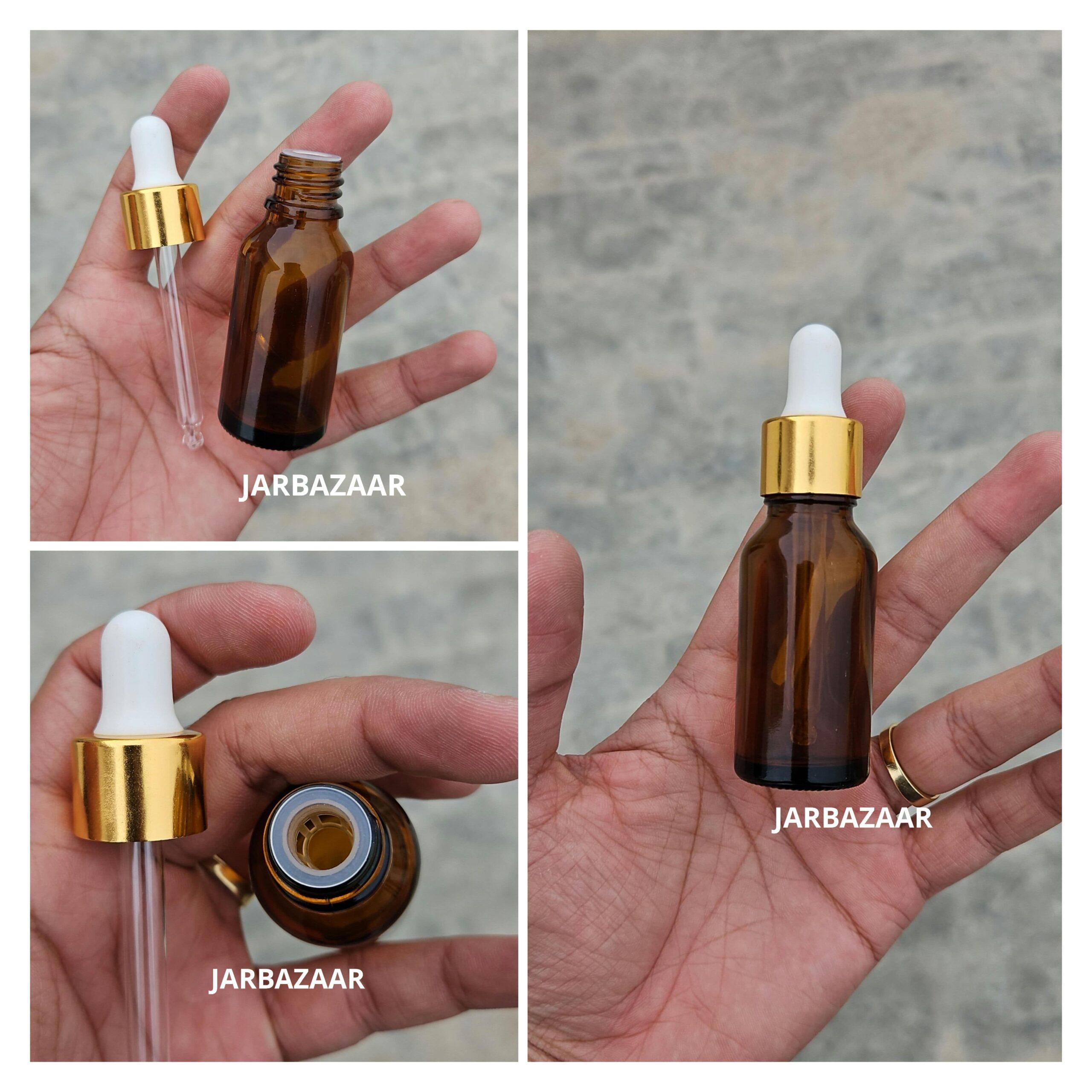 20 ML Amber Glass Dropper Bottles