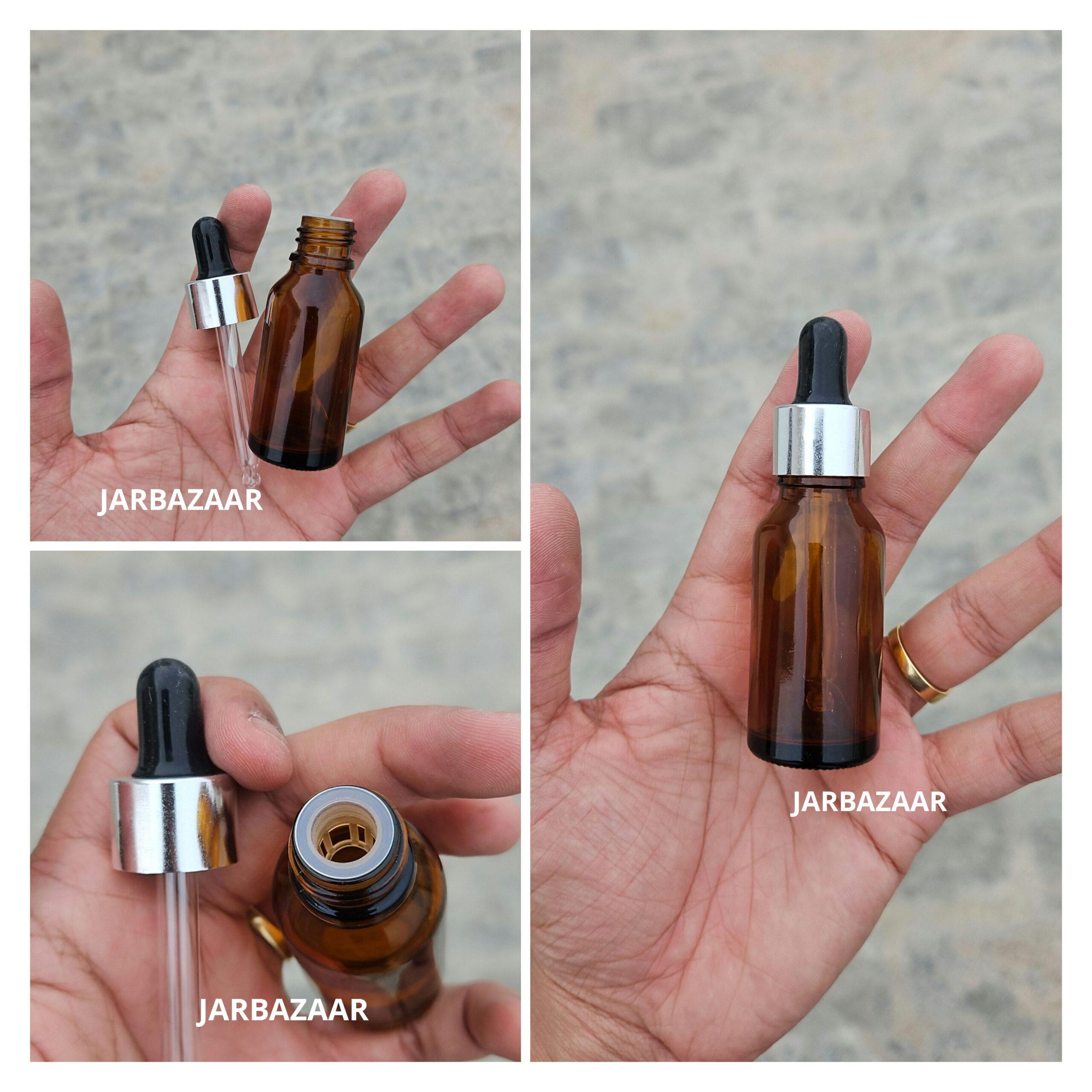 20 ML Amber Glass Dropper Bottles