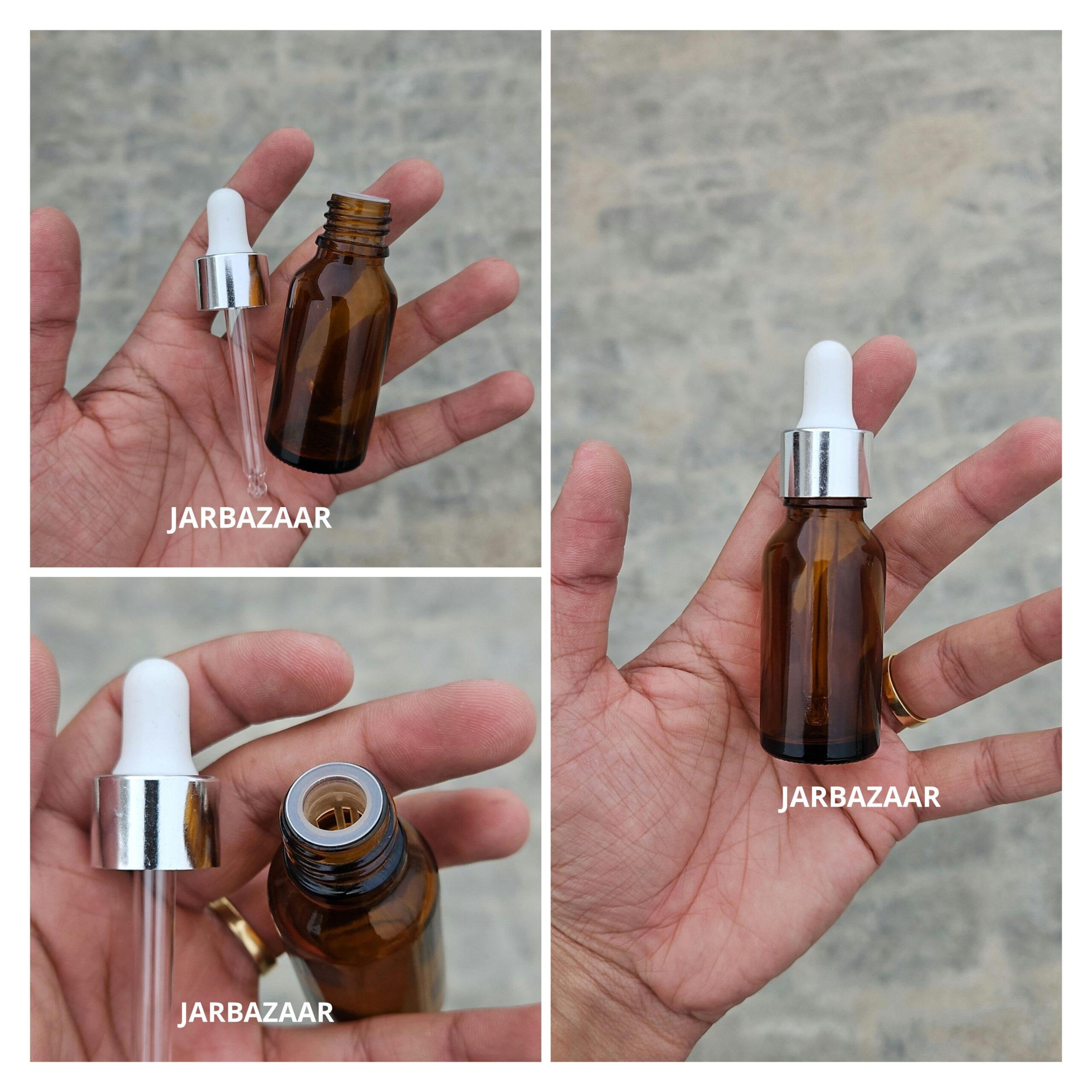 20 ML Amber Glass Dropper Bottles