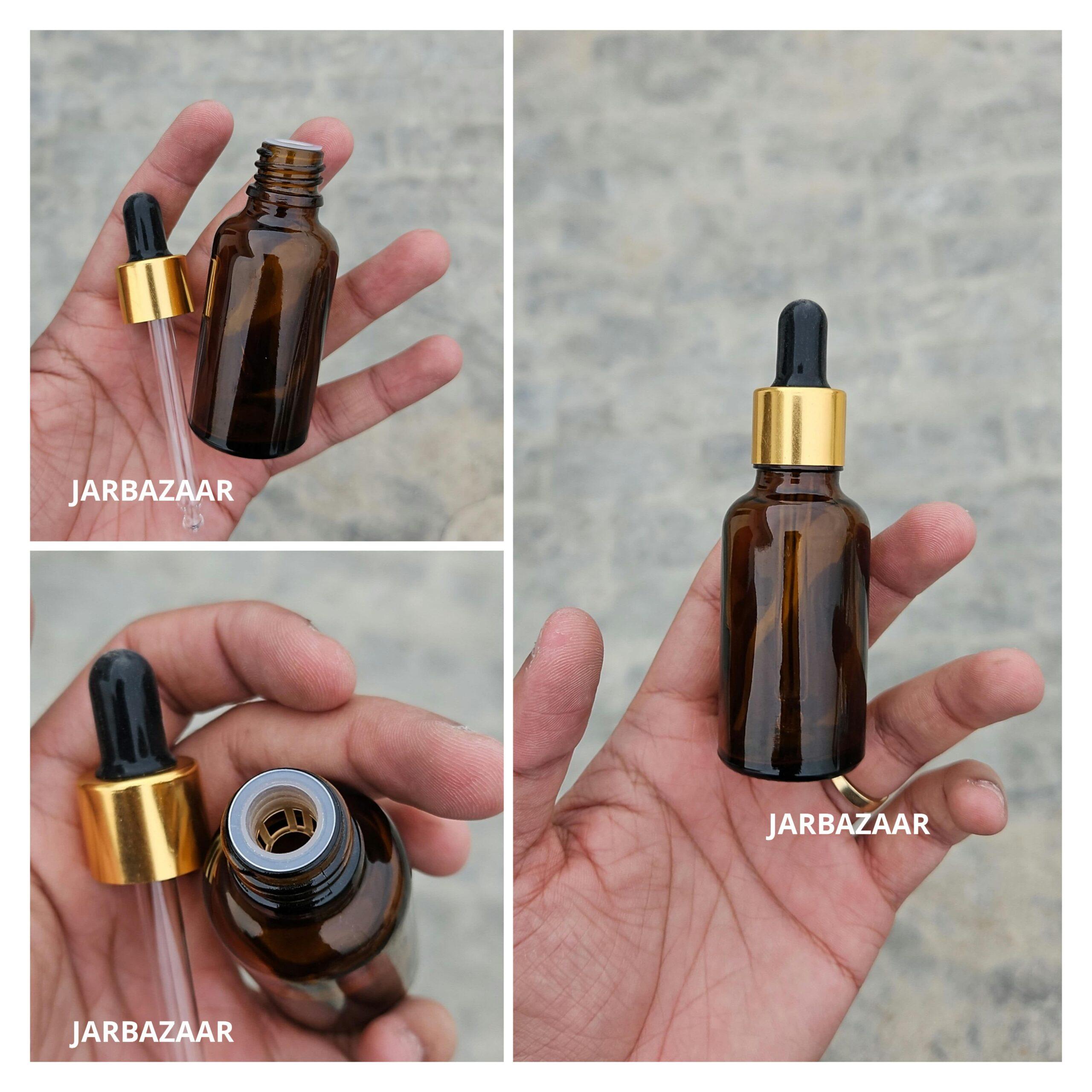 30 ML Amber Glass Dropper Bottles