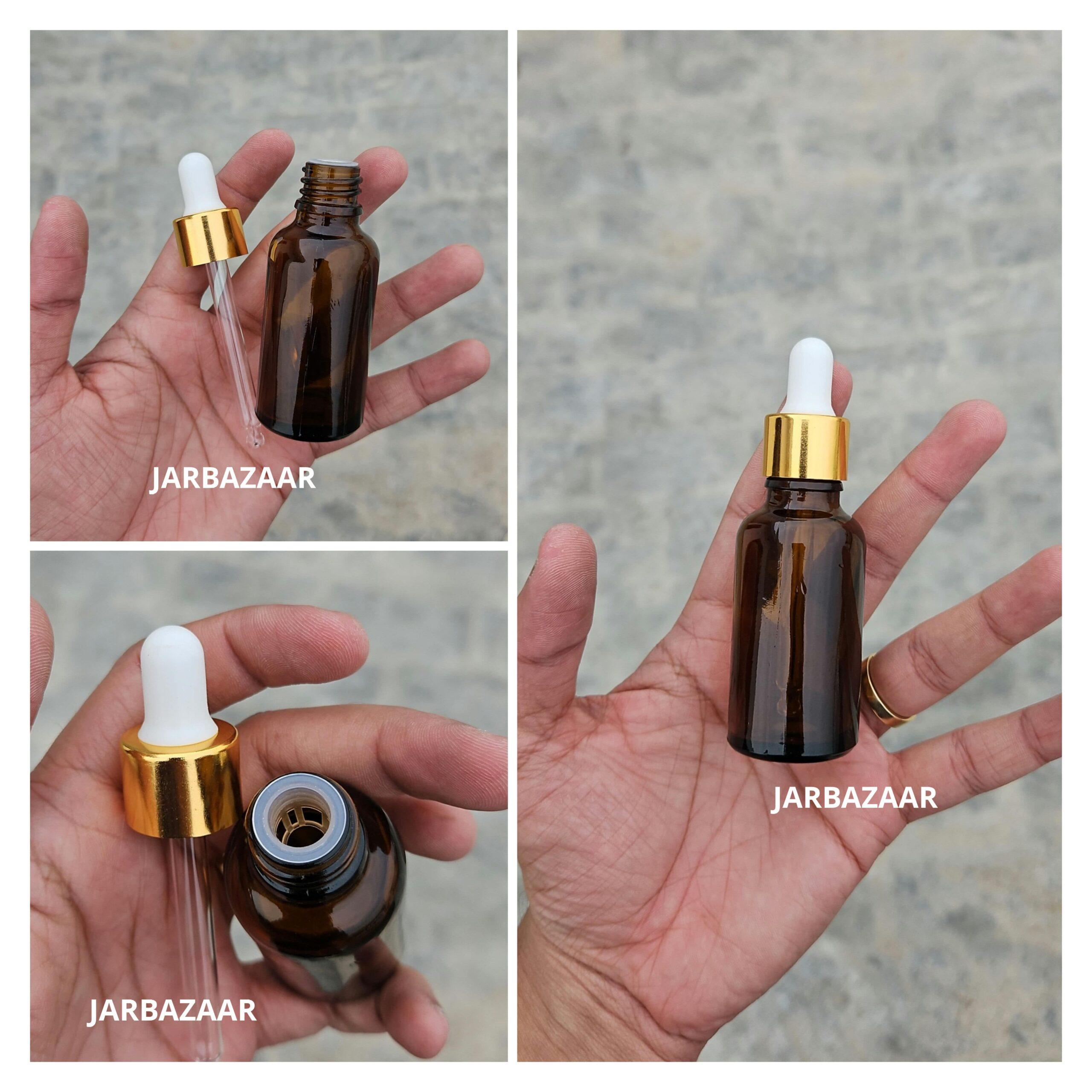 30 ML Amber Glass Dropper Bottles