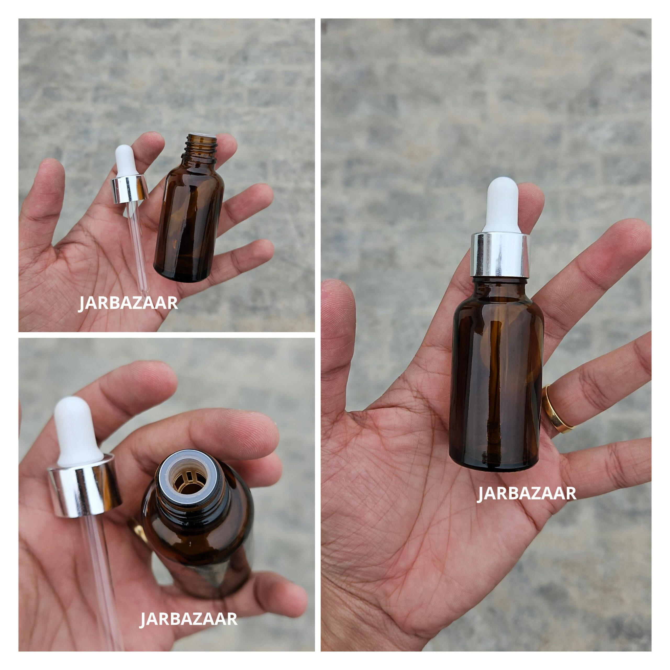30 ML Amber Glass Dropper Bottles