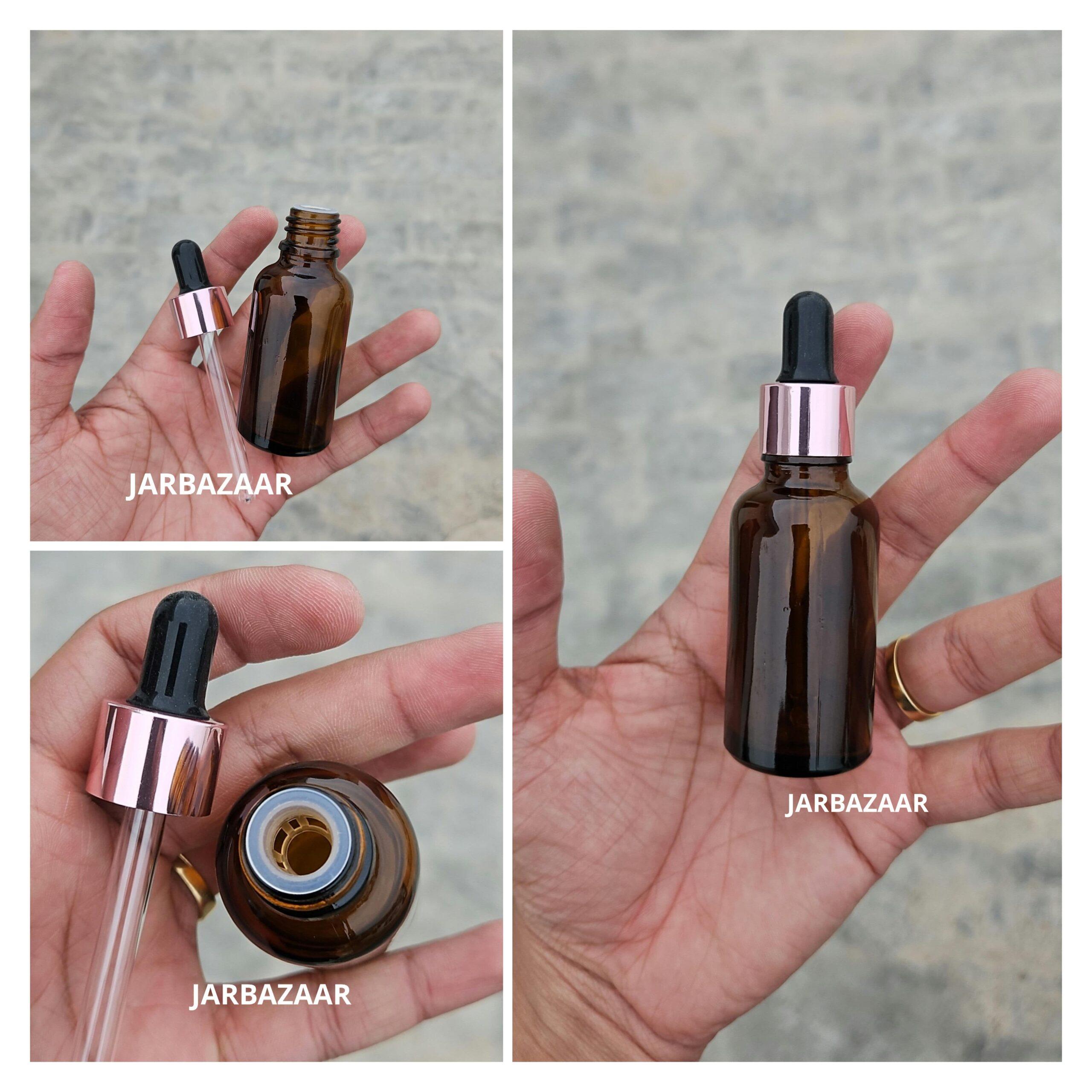 30 ML Amber Glass Dropper Bottles