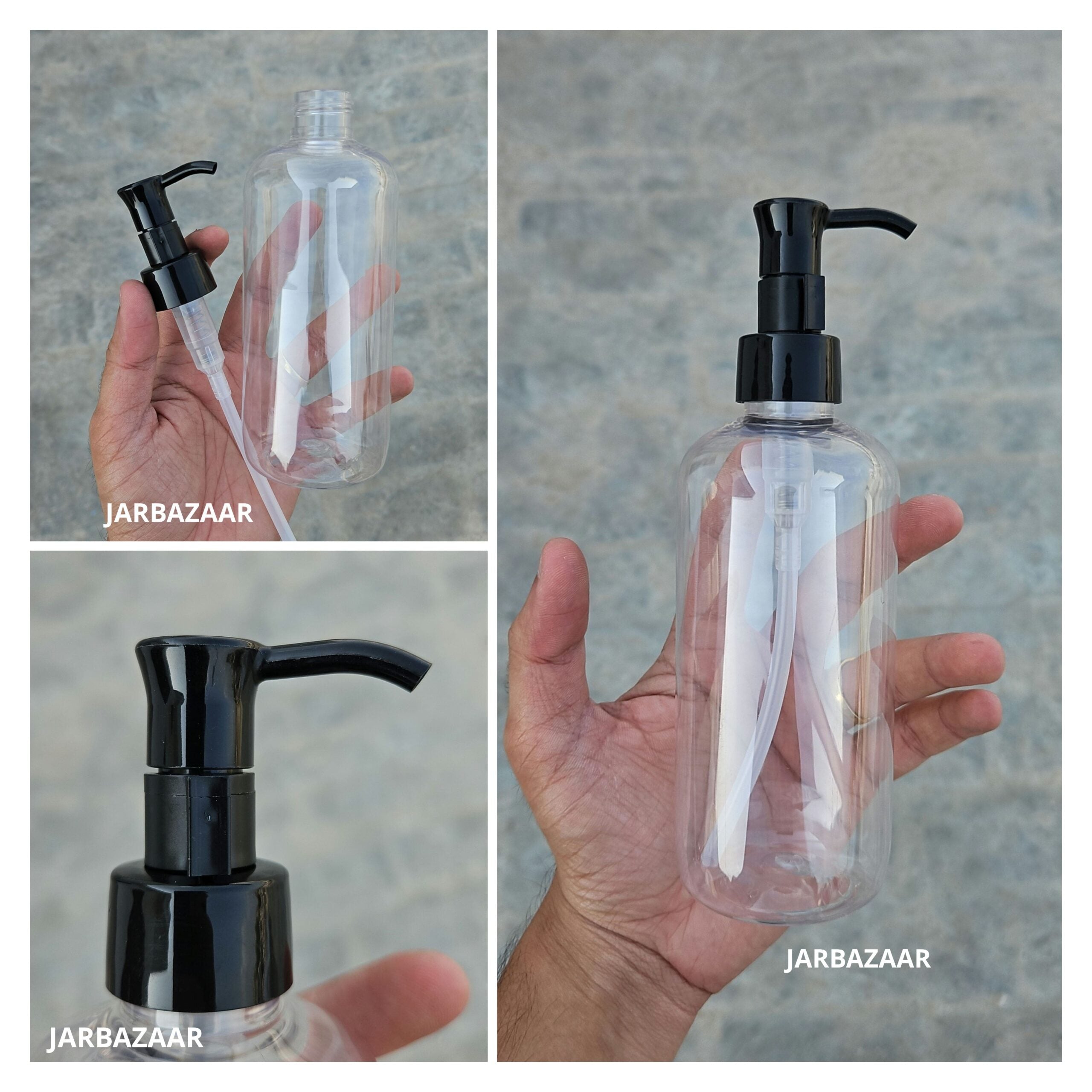 300 ML Transparent Boston Dispenser Bottle