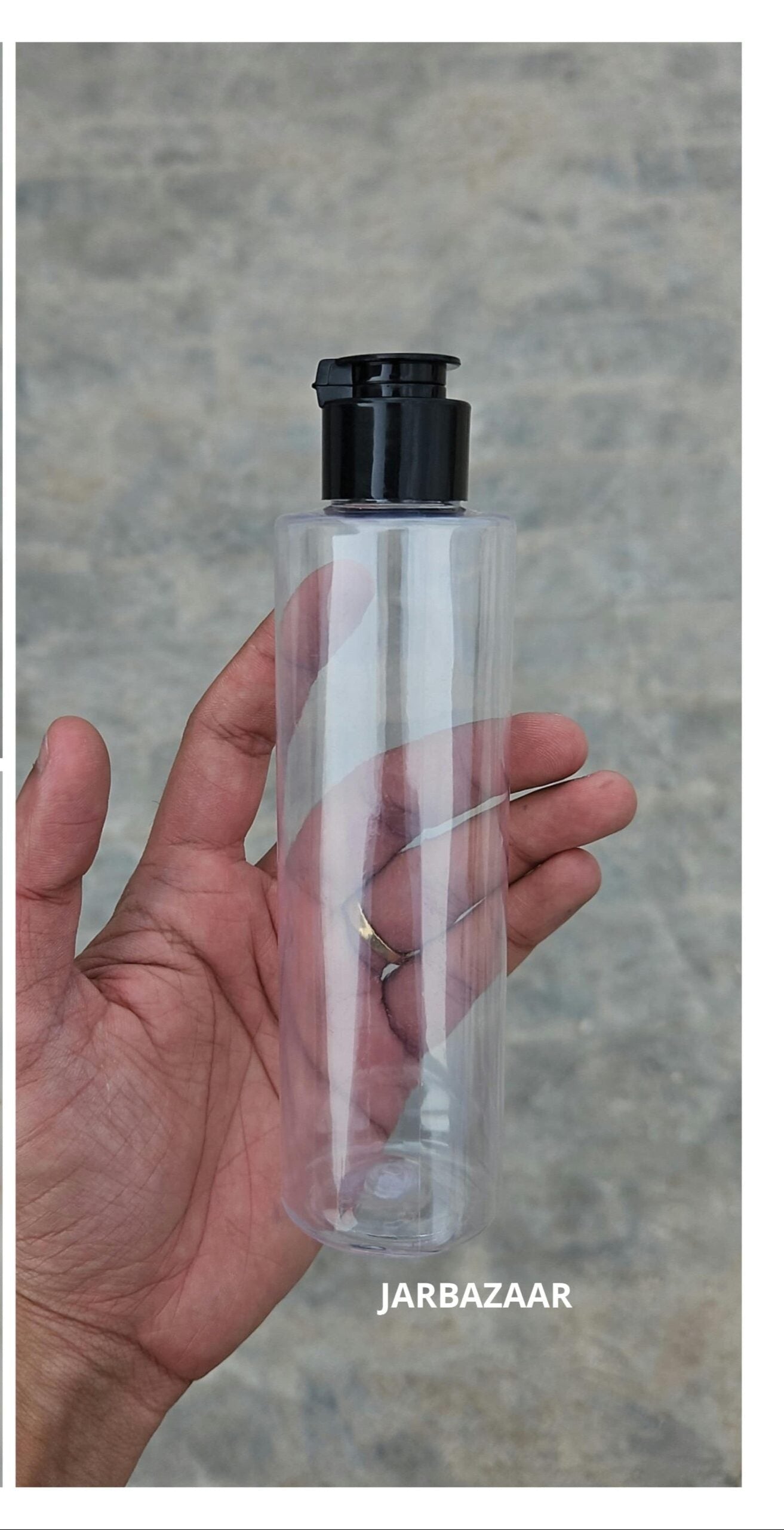200 ML Sleek Transparent Fliptop Bottle