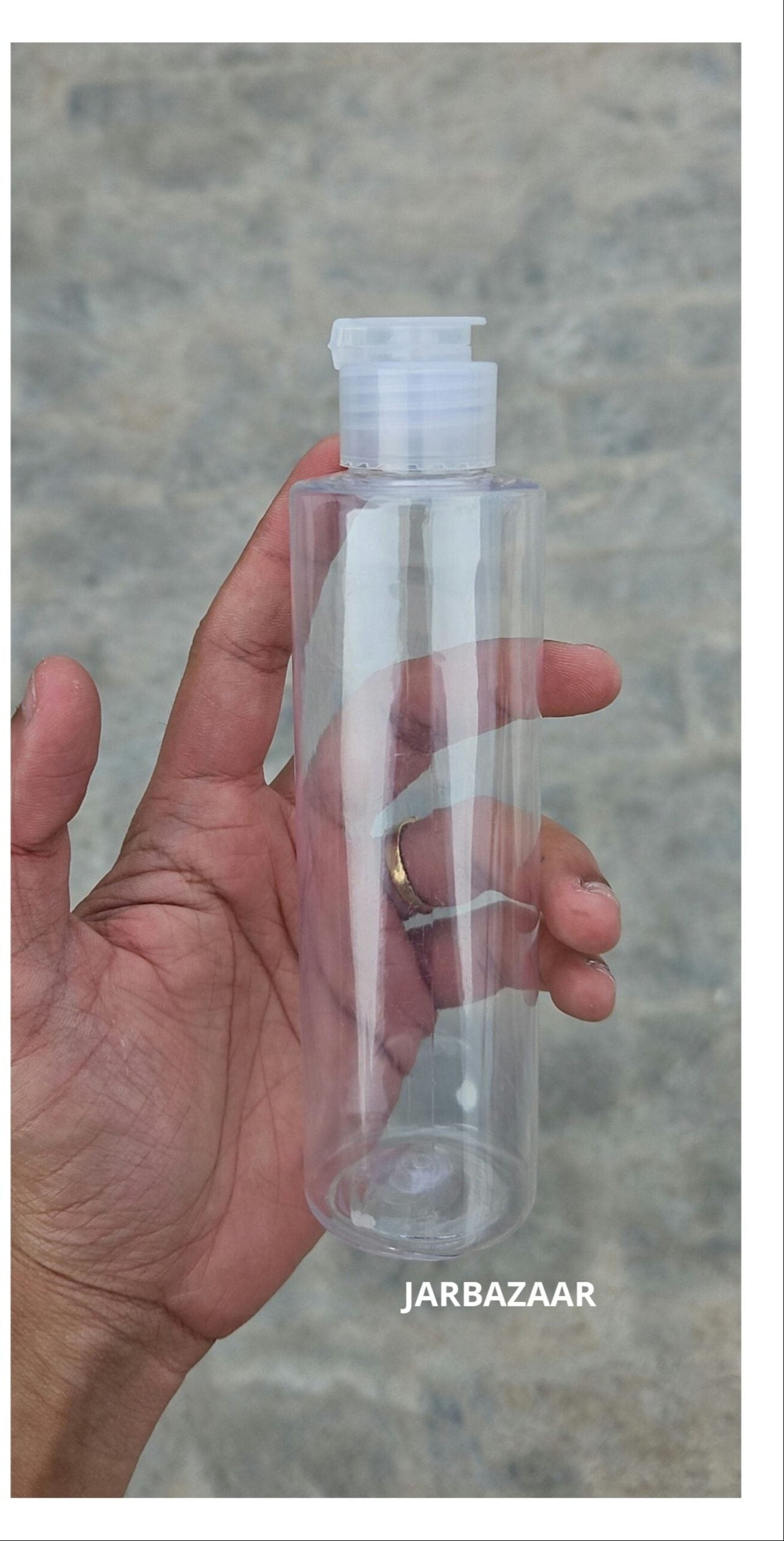 200 ML Sleek Transparent Fliptop Bottle