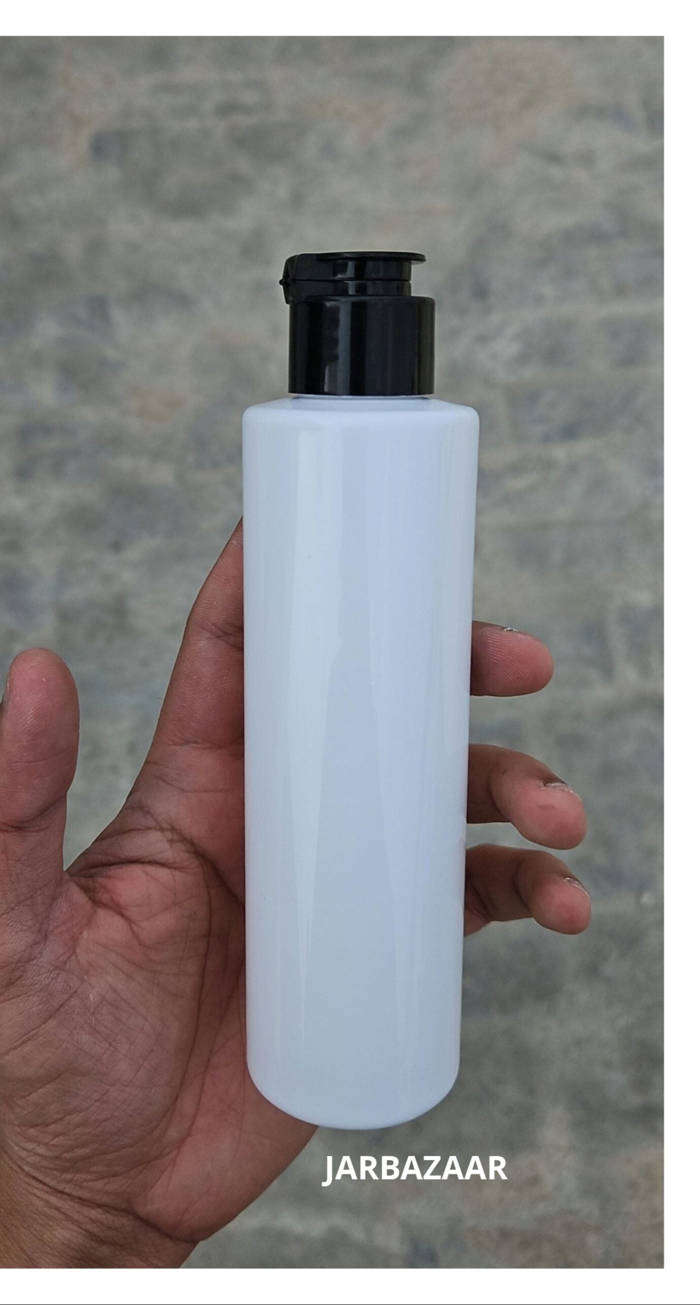 200 ML Sleek White Fliptop Bottle