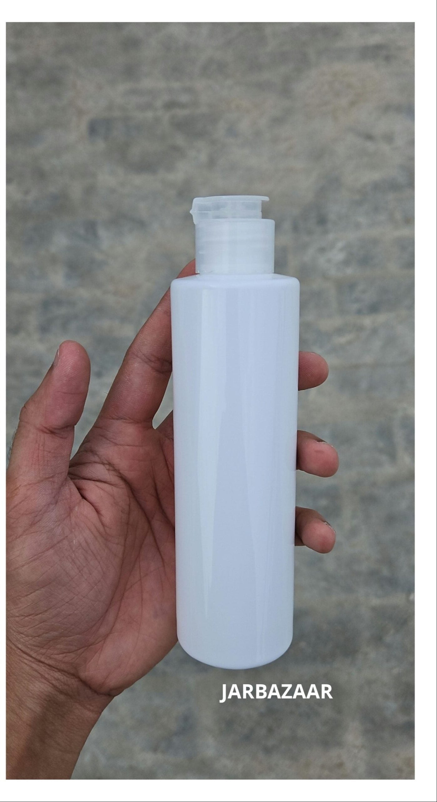 200 ML Sleek White Fliptop Bottle
