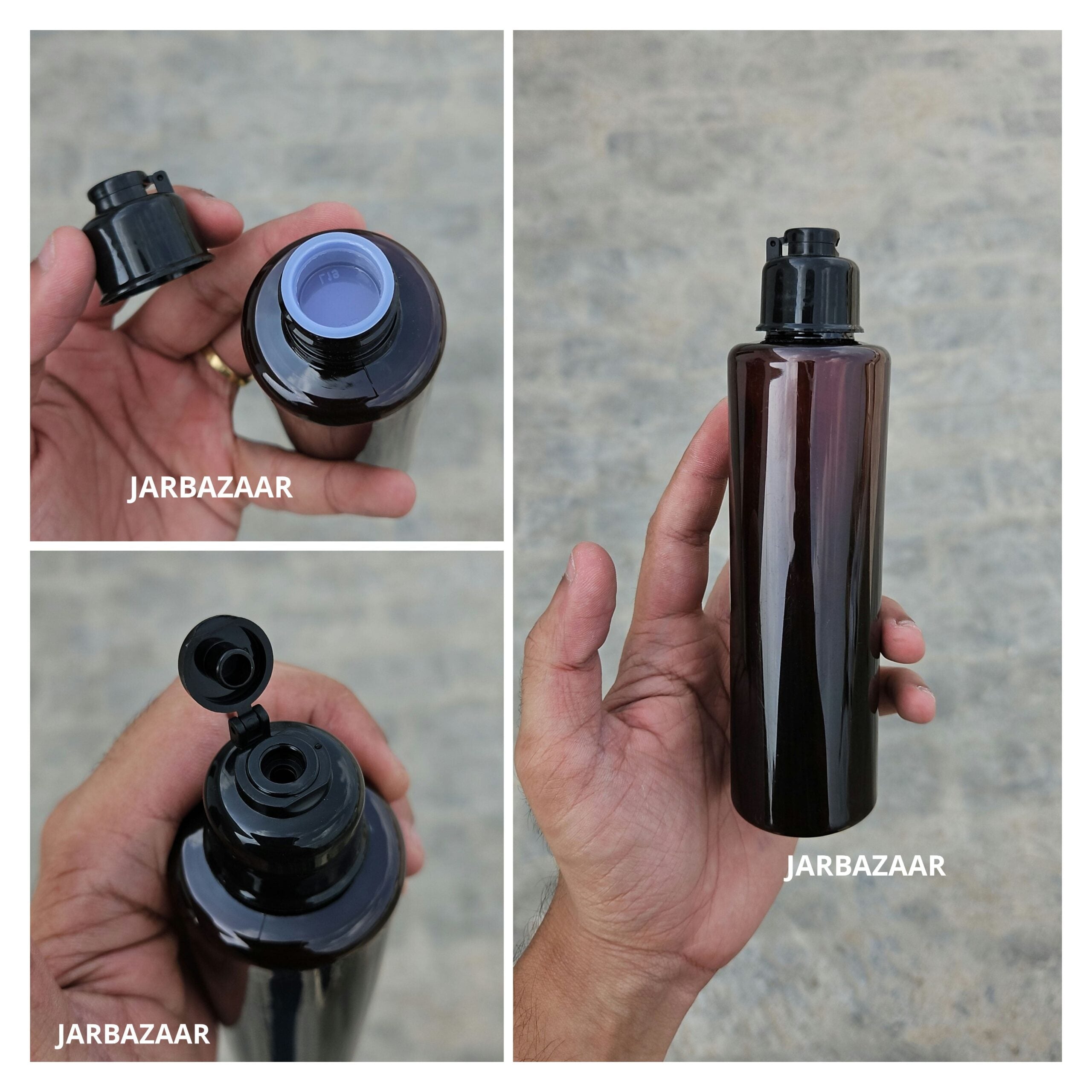 200 ML Sleek Amber Fliptop Bottle