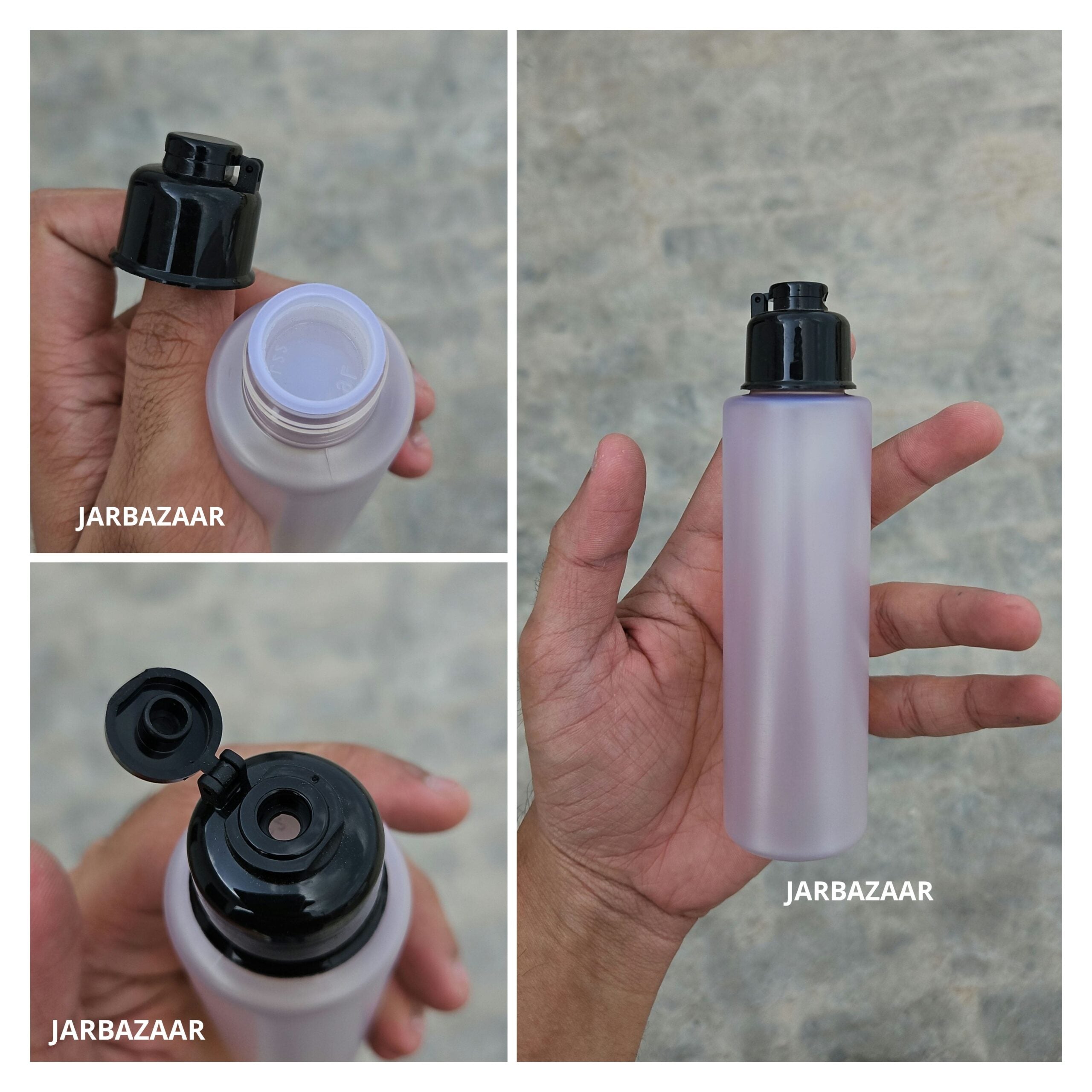 100 ML Sleek Frosted Fliptop Bottle