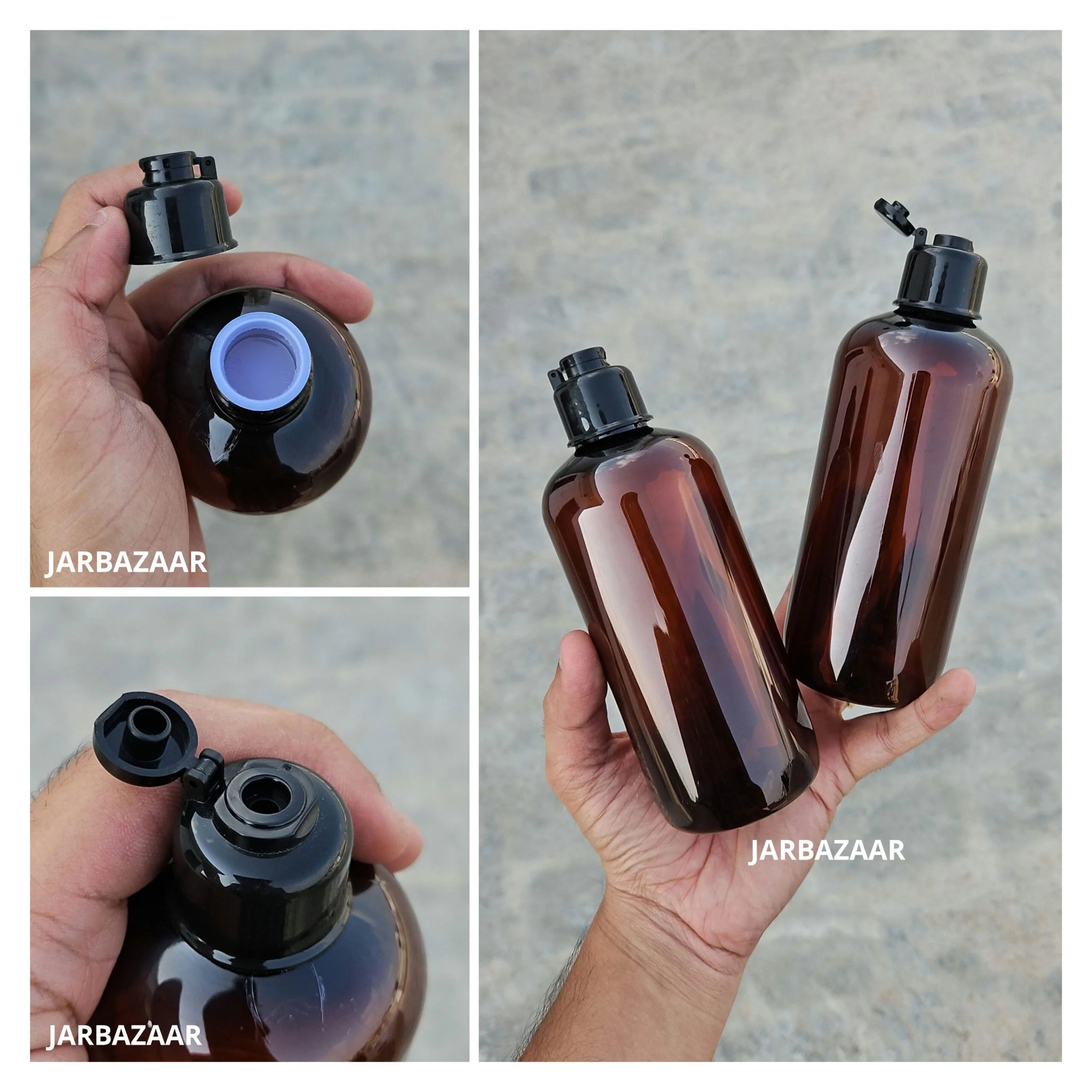 300 ML Amber Boston Fliptop Bottle