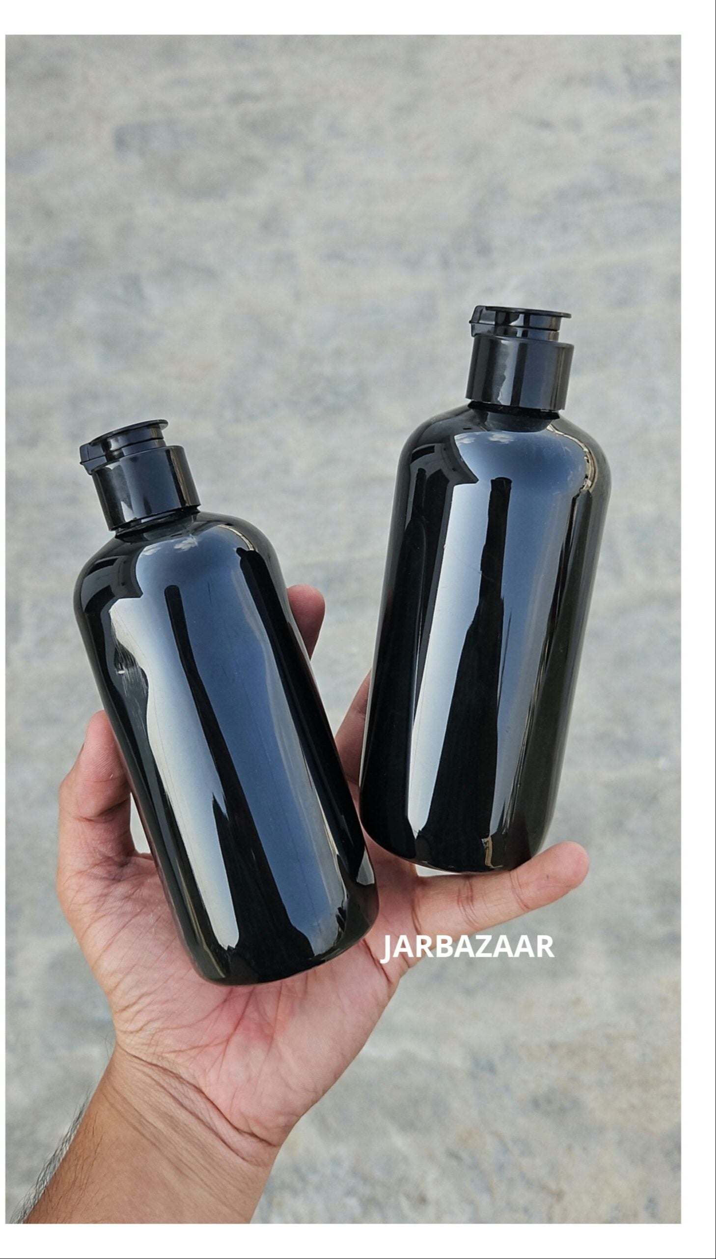 300 ML Black Boston Fliptop Bottle