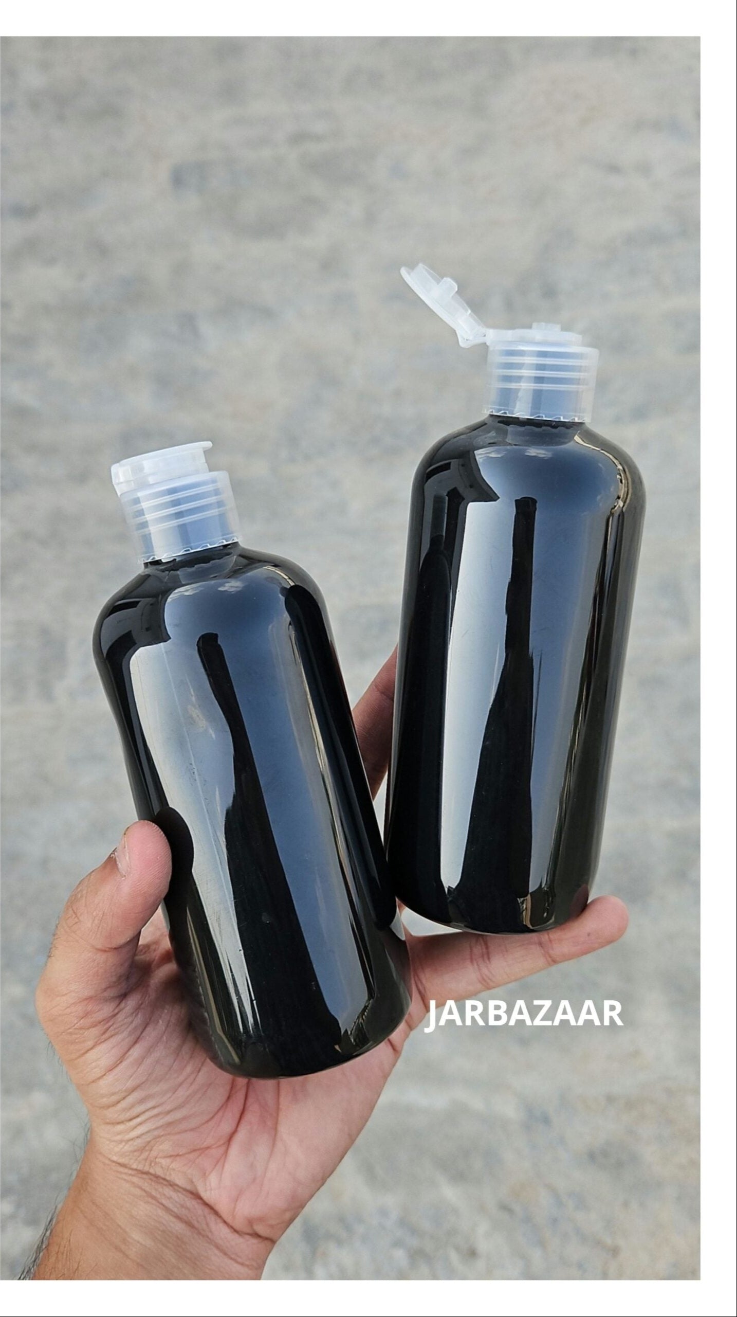 300 ML Black Boston Fliptop Bottle